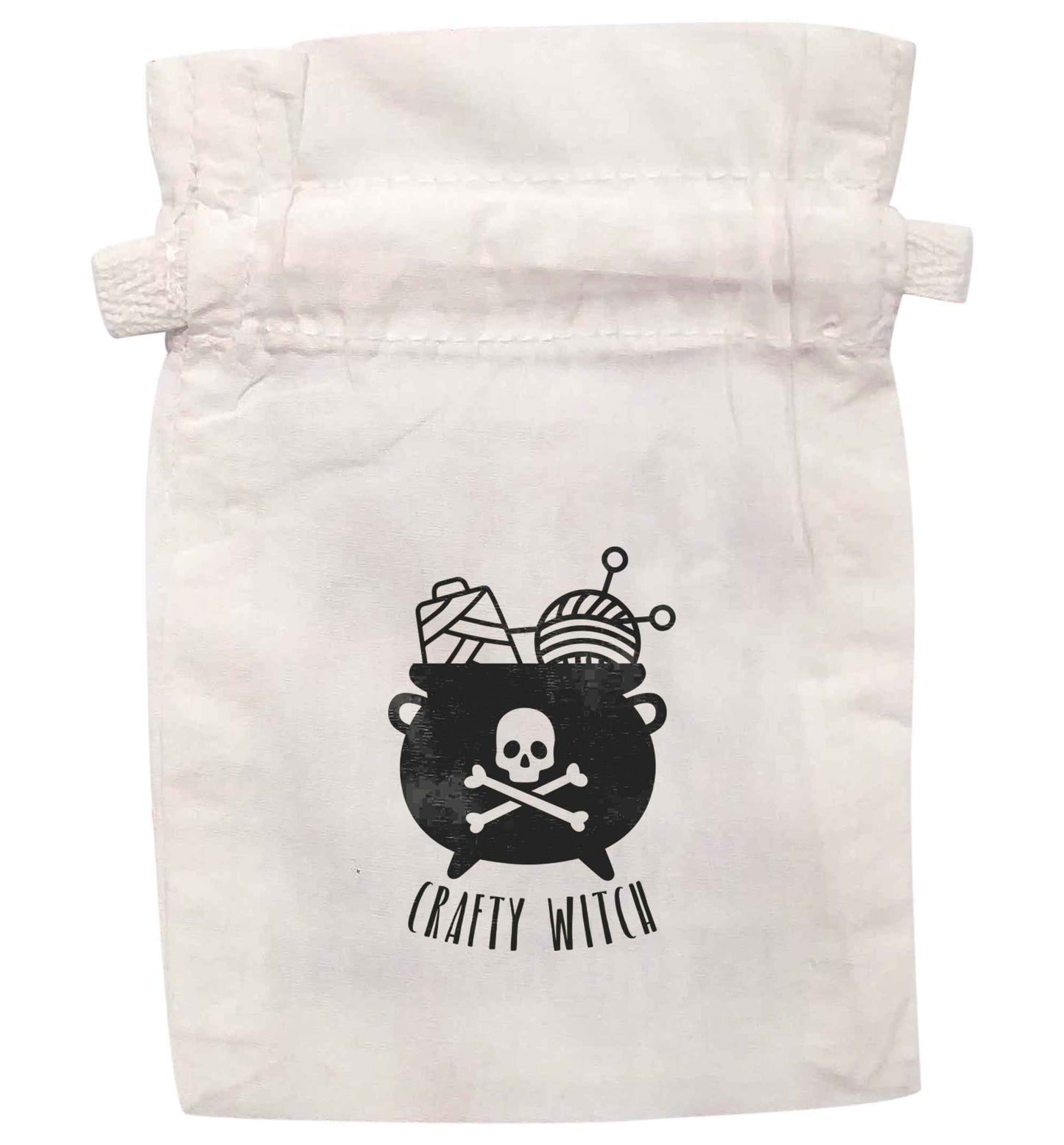 Crafty witch | XS - L | Pouch / Drawstring bag / Sack | Organic Cotton | Bulk discounts available!