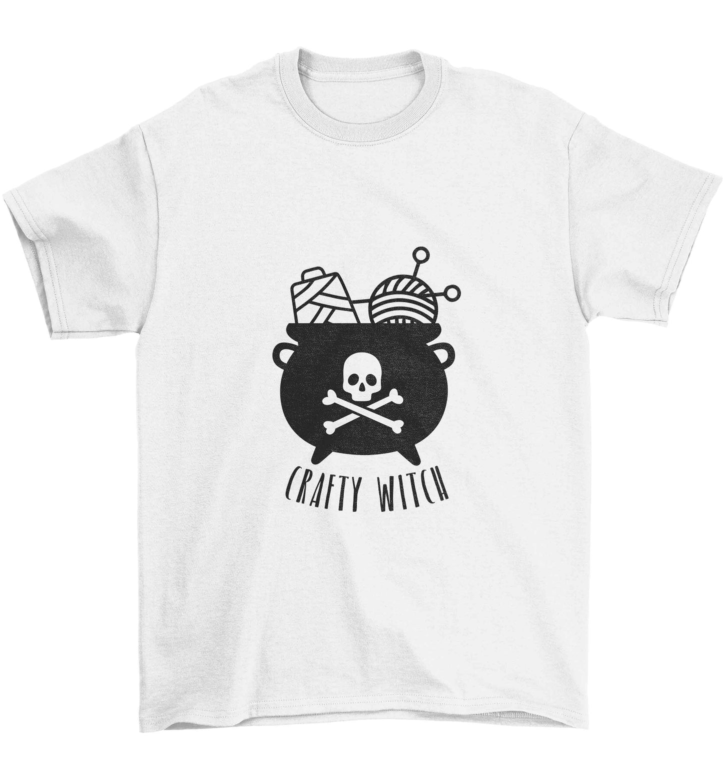 Crafty witch Children's white Tshirt 12-13 Years