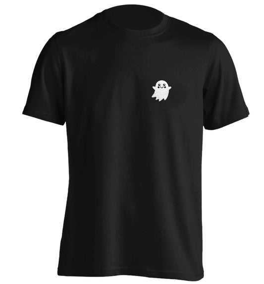 Pocket ghost adults unisex black Tshirt 2XL