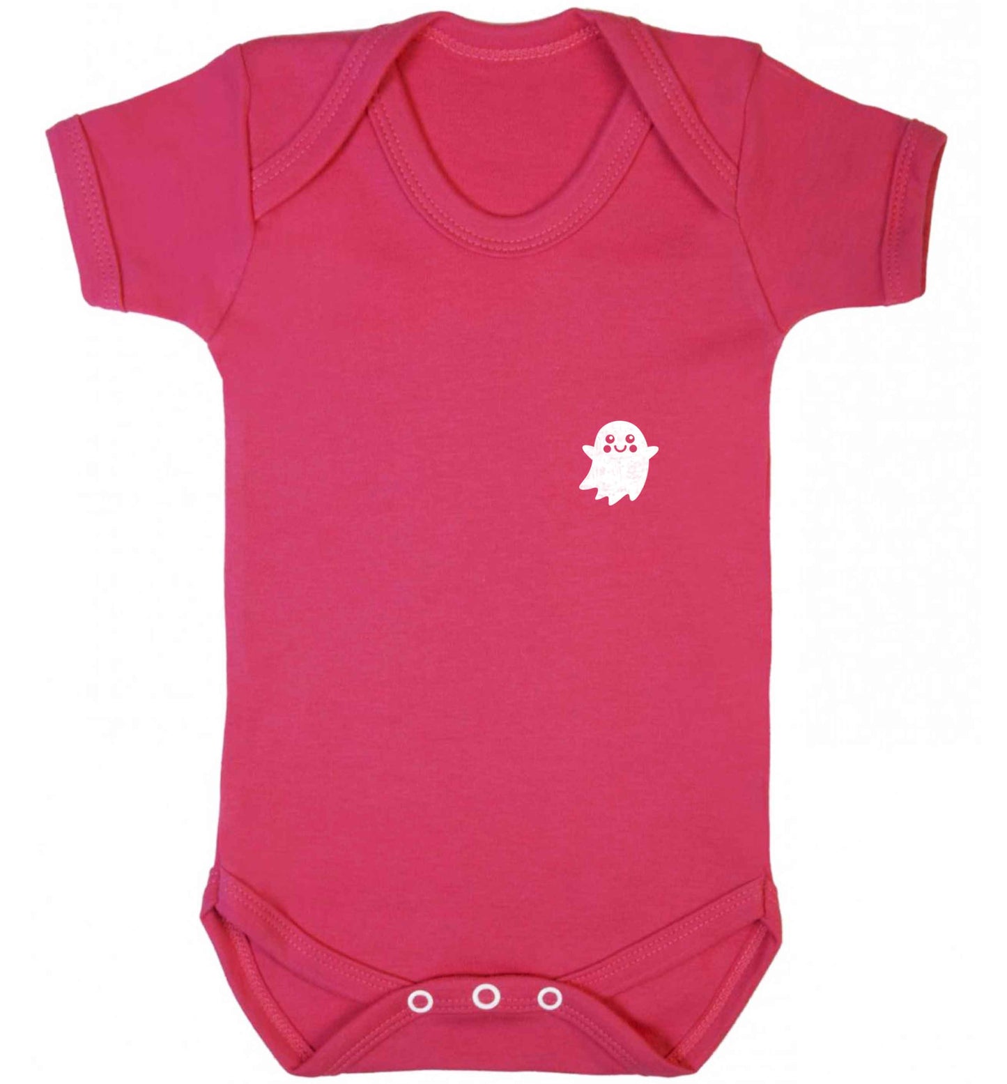 Pocket ghost baby vest dark pink 18-24 months
