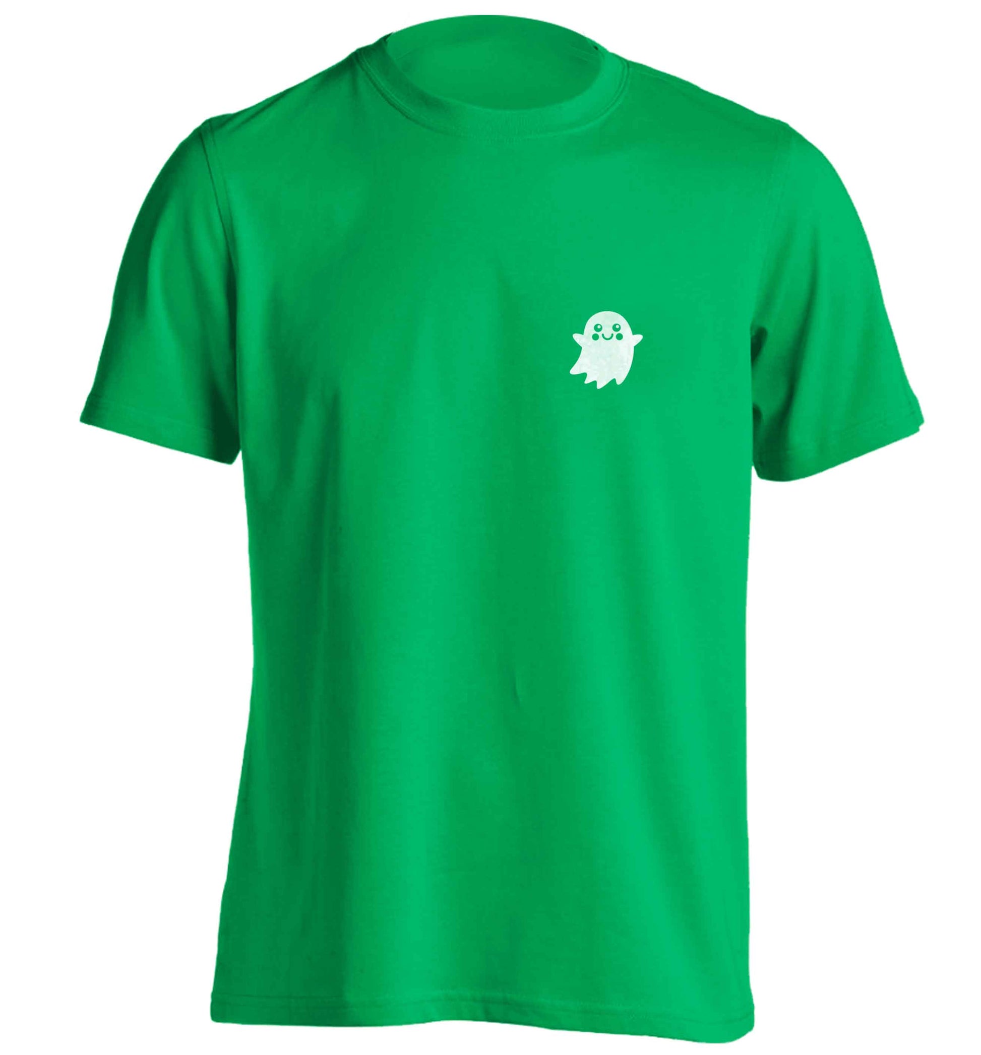 Pocket ghost adults unisex green Tshirt 2XL