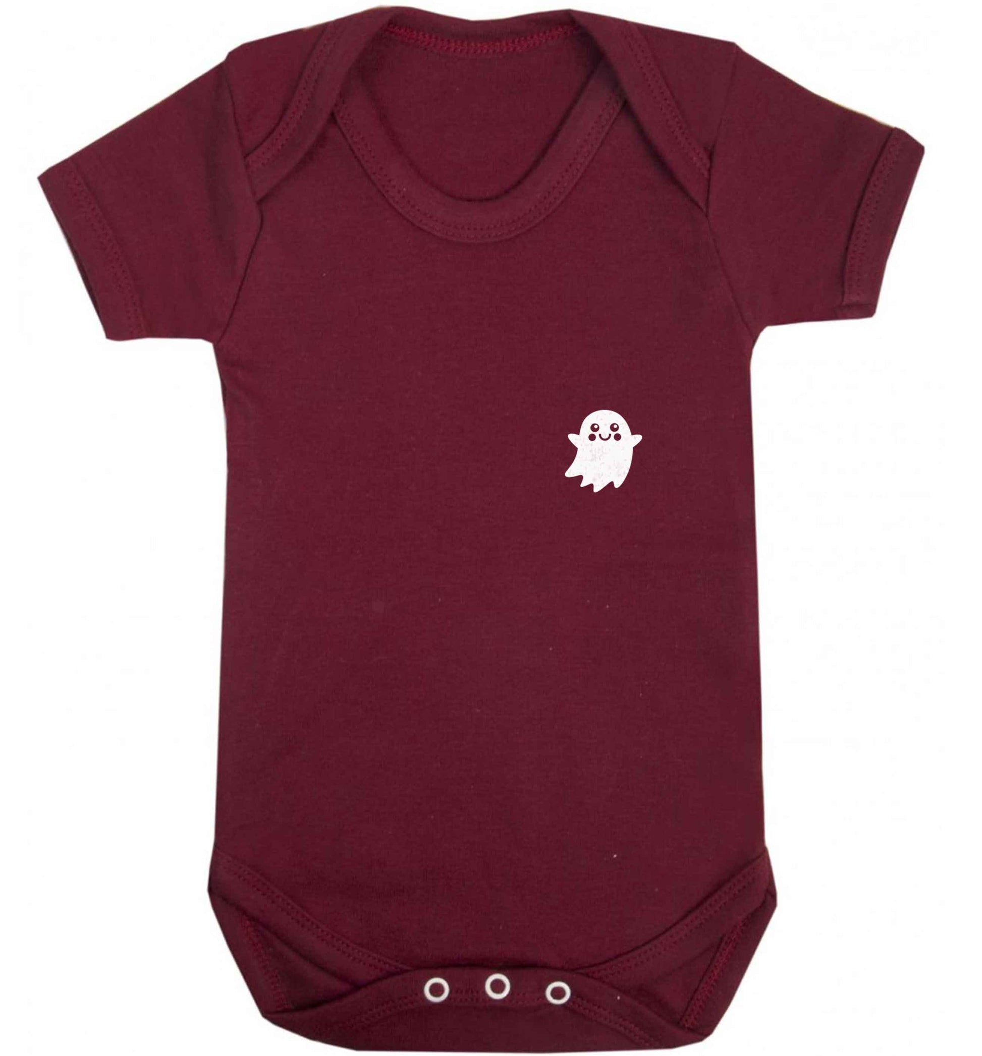 Pocket ghost baby vest maroon 18-24 months