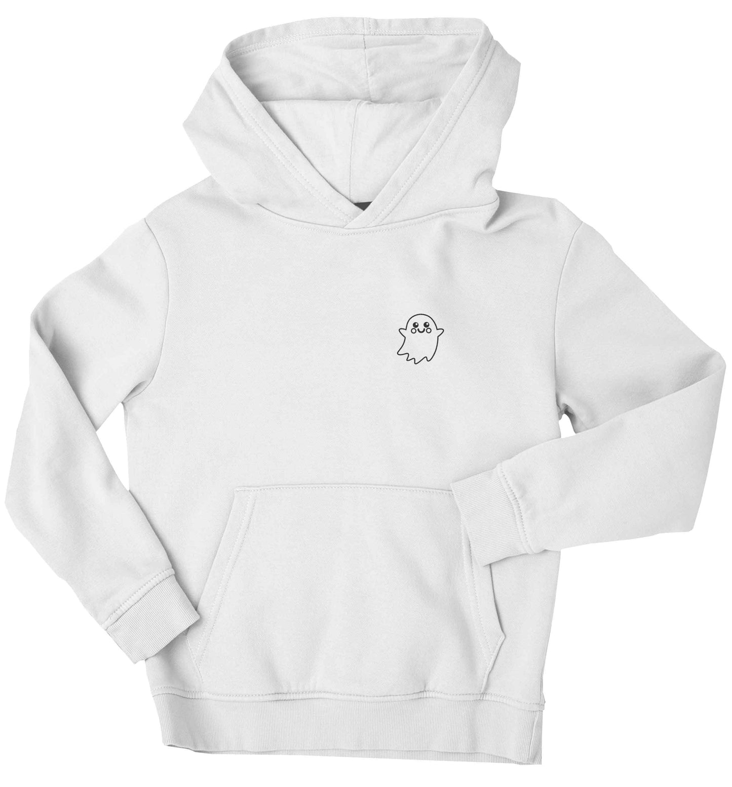 Pocket ghost children's white hoodie 12-13 Years