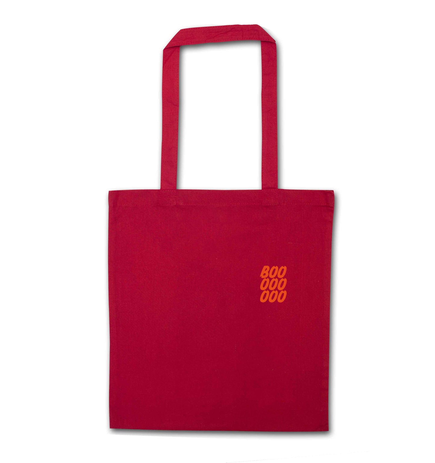 Boo pocket red tote bag