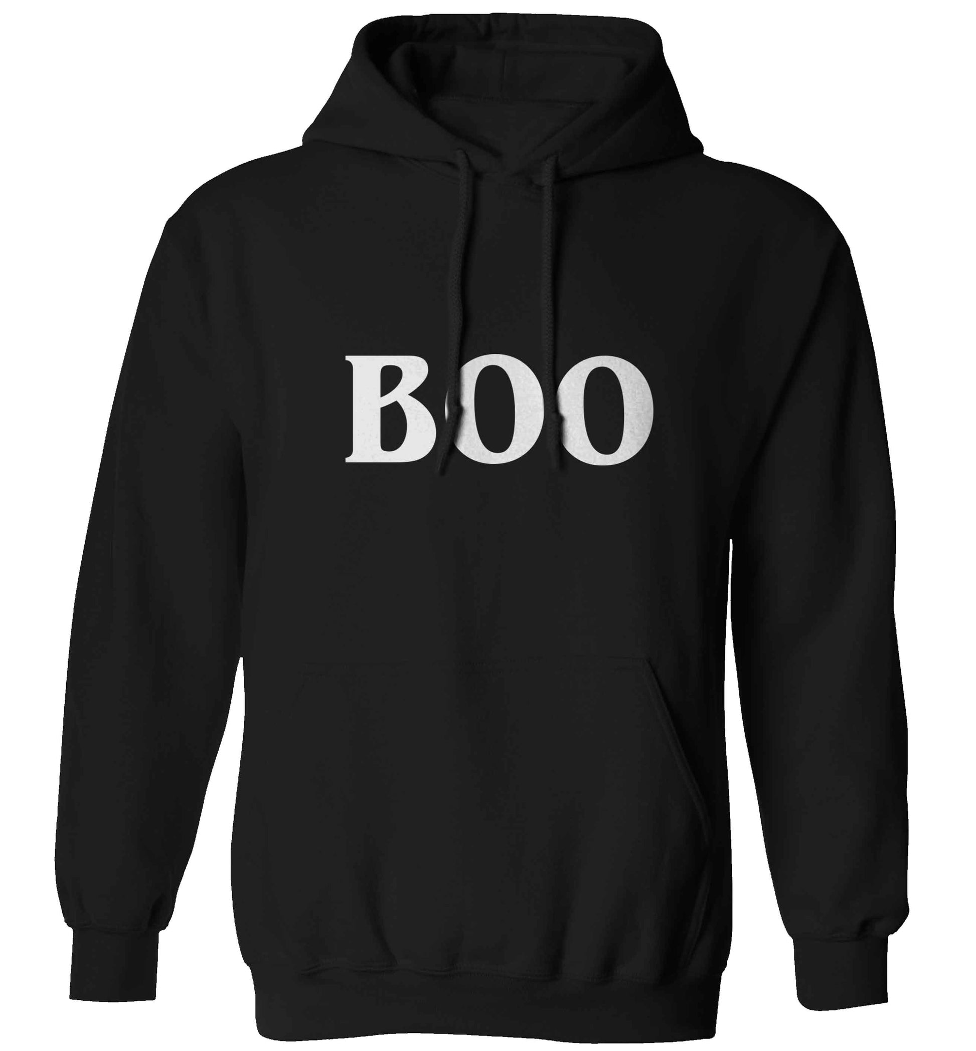 Boo adults unisex black hoodie 2XL