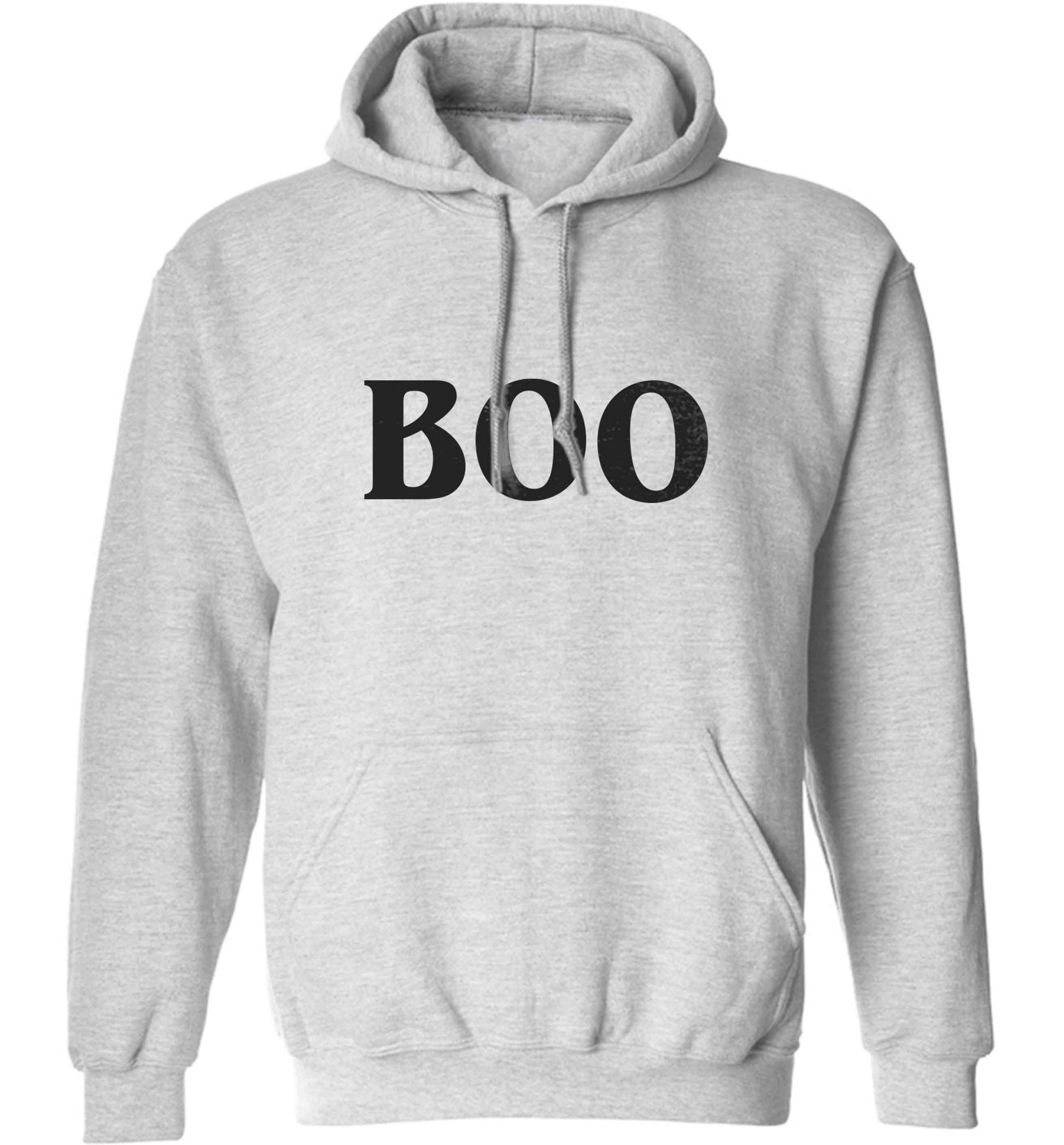 Boo adults unisex grey hoodie 2XL
