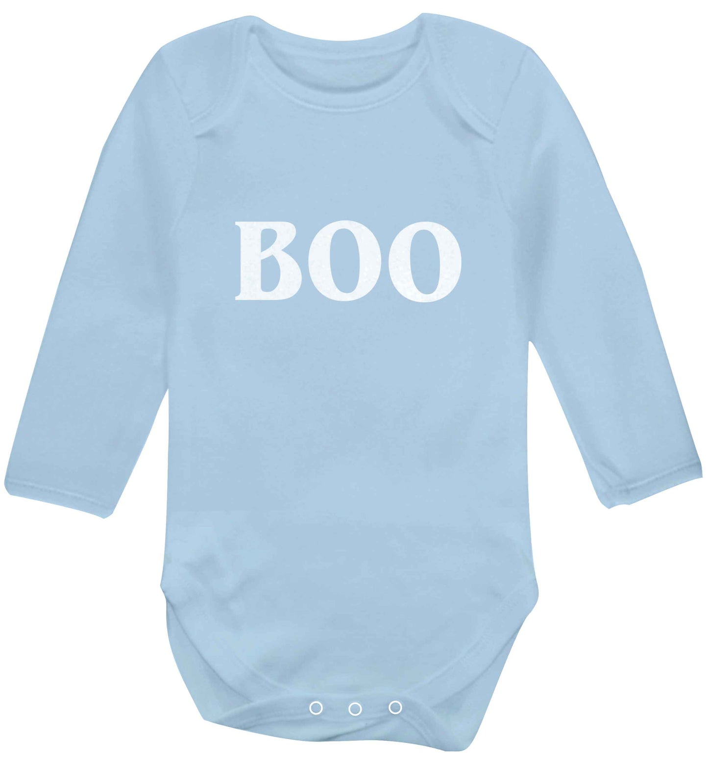 Boo baby vest long sleeved pale blue 6-12 months