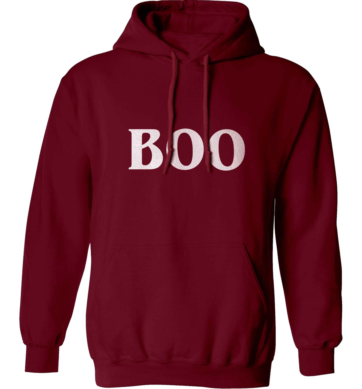 Boo adults unisex maroon hoodie 2XL
