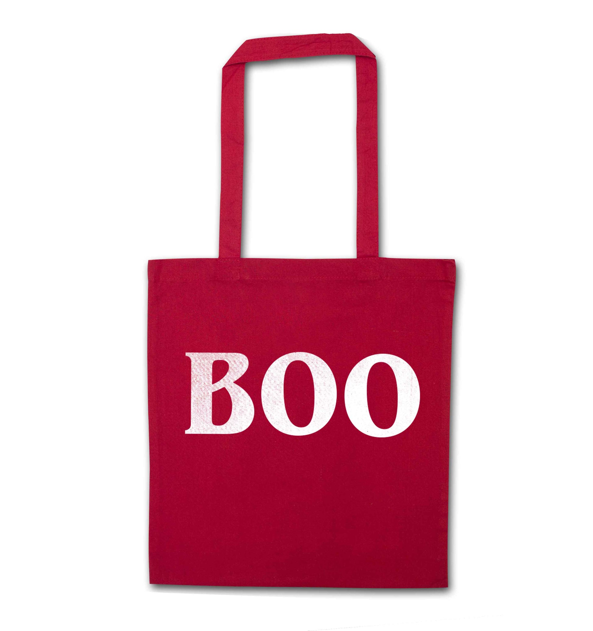 Boo red tote bag