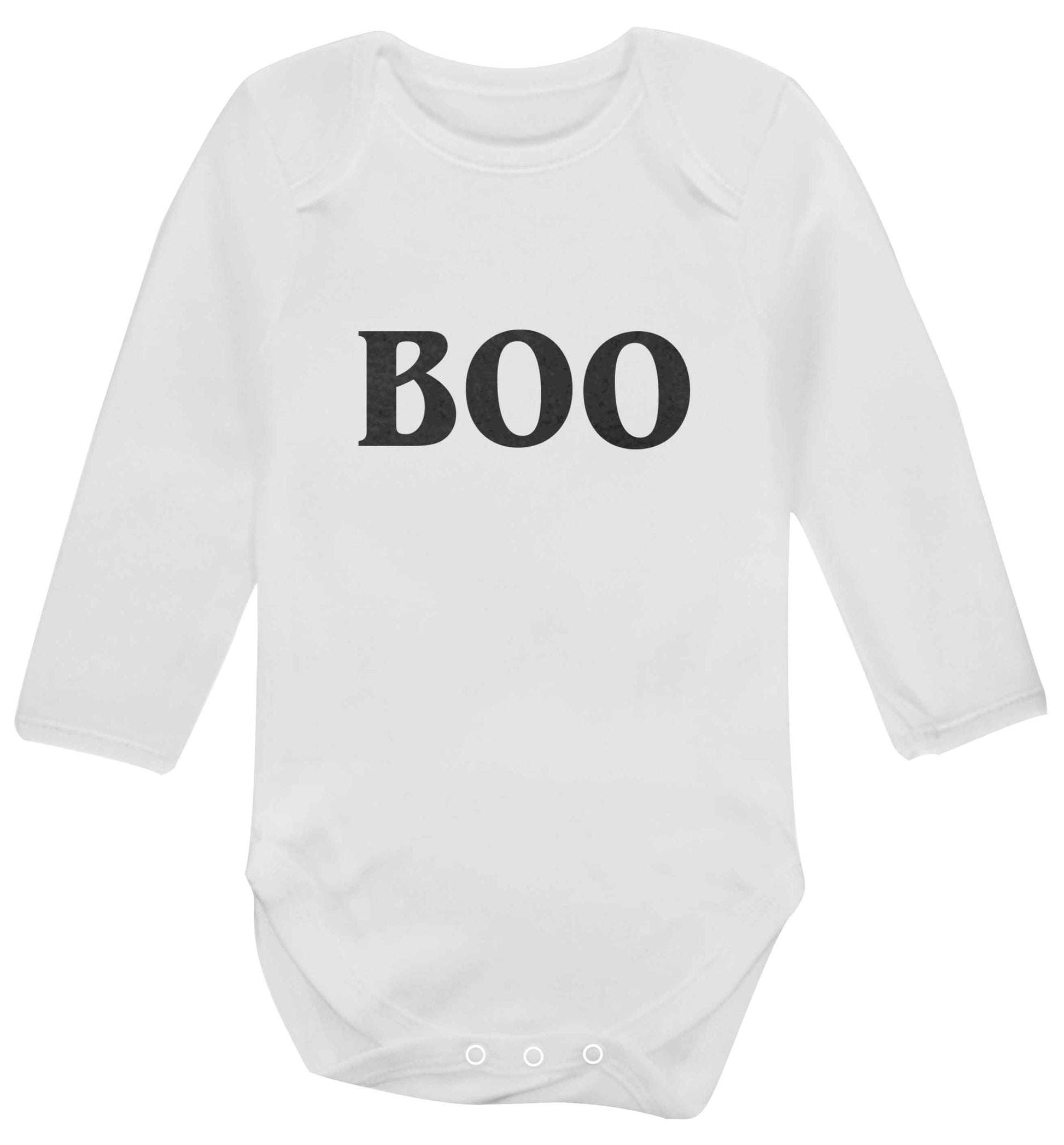 Boo baby vest long sleeved white 6-12 months