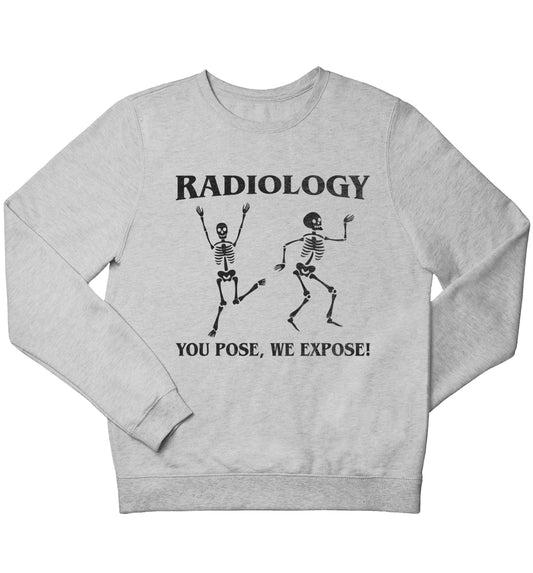 Radiology you pose we expose children's grey sweater 12-13 Years