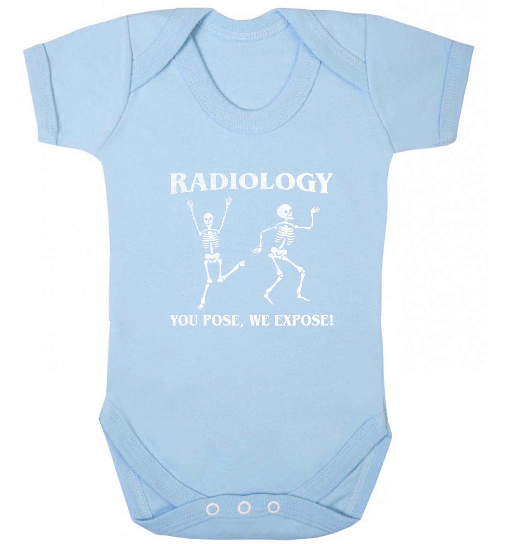 Radiology you pose we expose baby vest pale blue 18-24 months