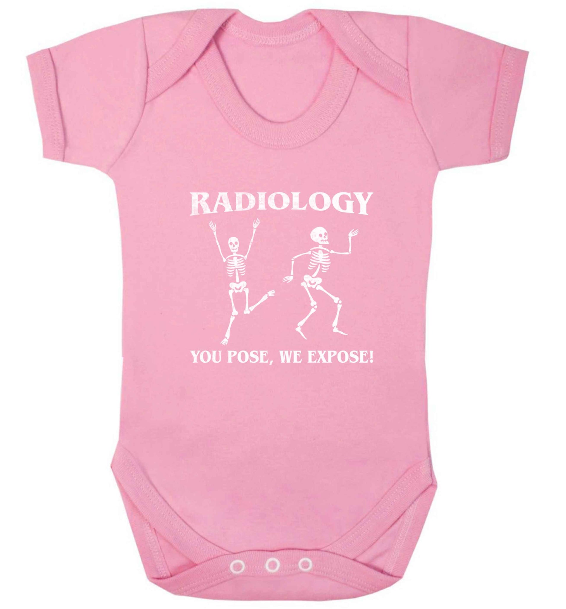 Radiology you pose we expose baby vest pale pink 18-24 months