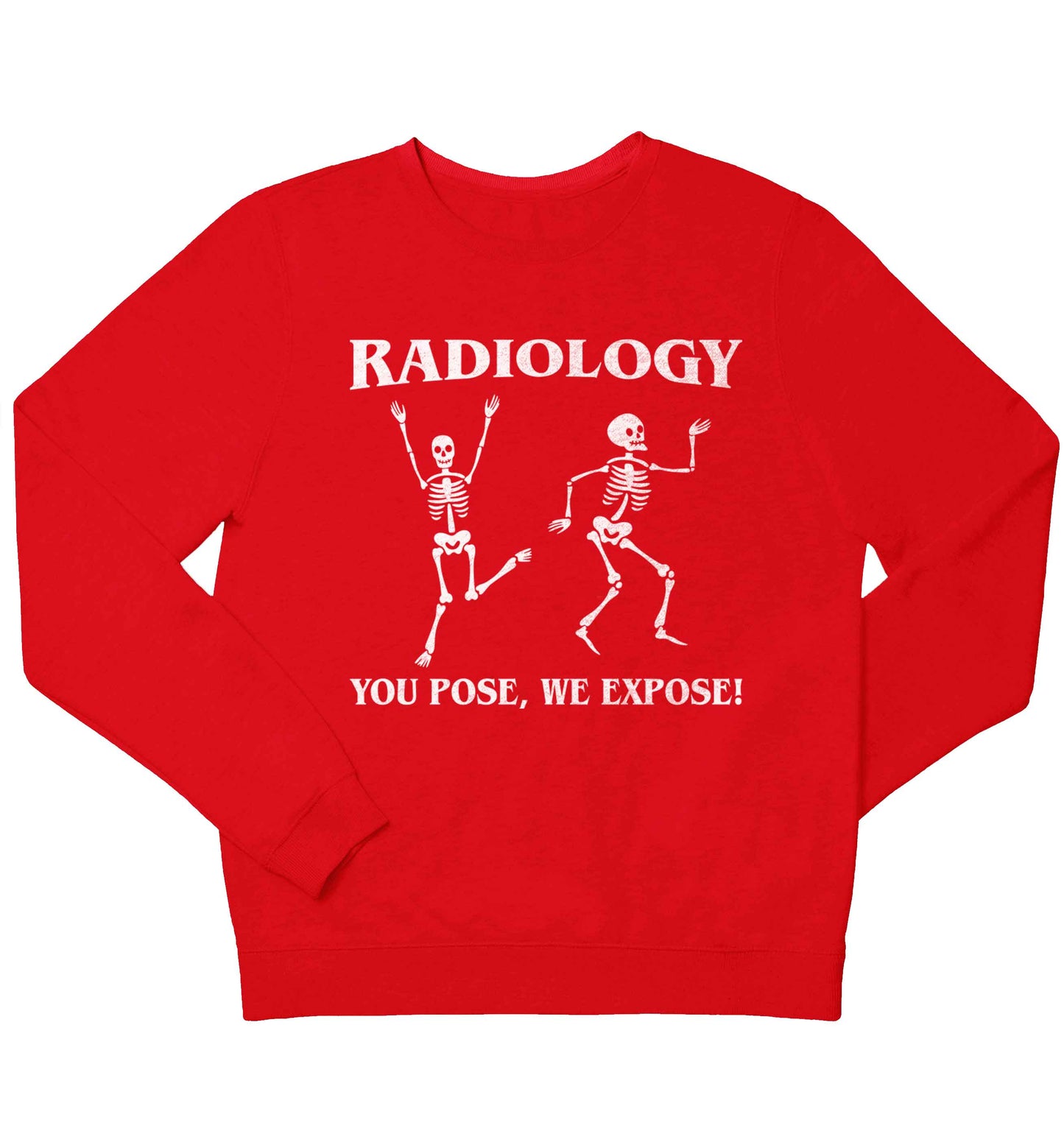 Radiology you pose we expose children's grey sweater 12-13 Years