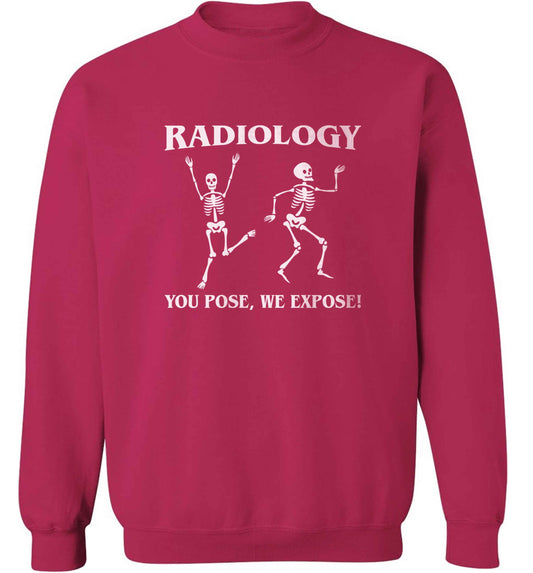 Radiology you pose we expose adult's unisex pink sweater 2XL