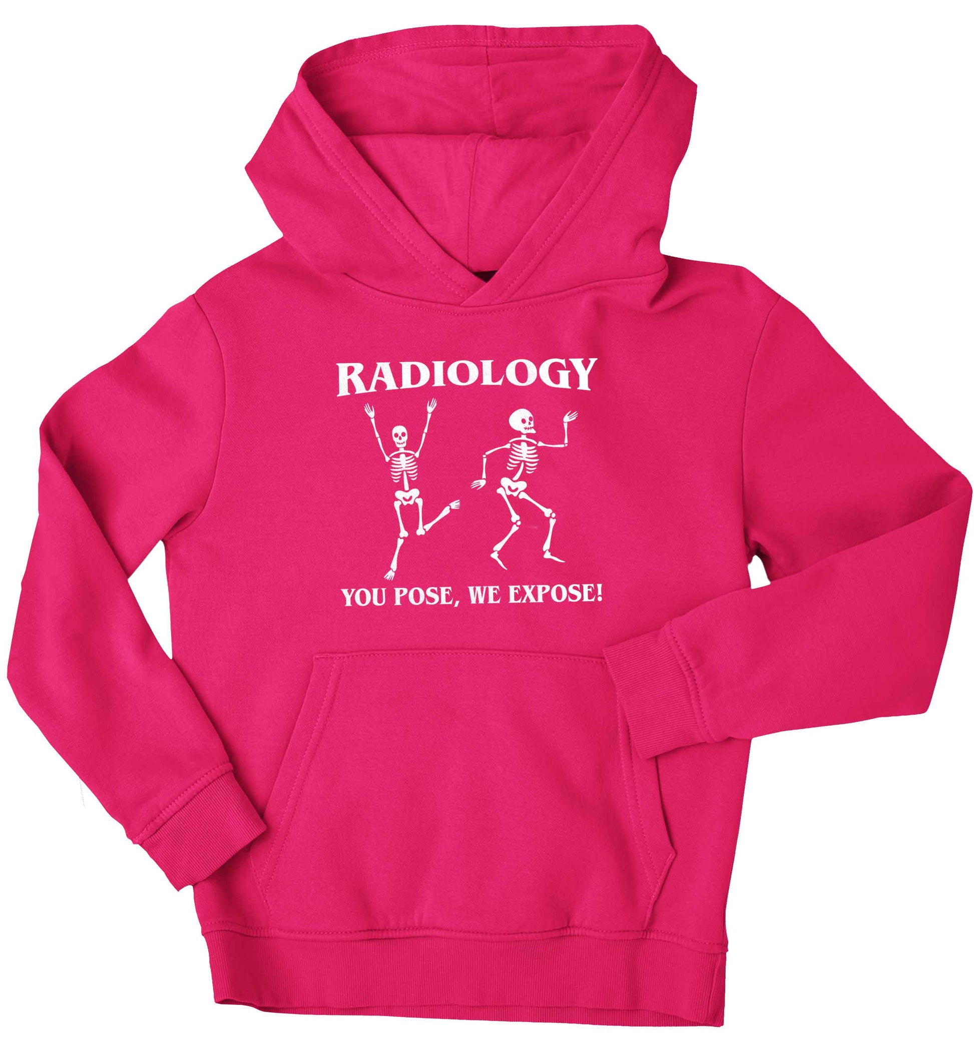 Radiology you pose we expose children's pink hoodie 12-13 Years