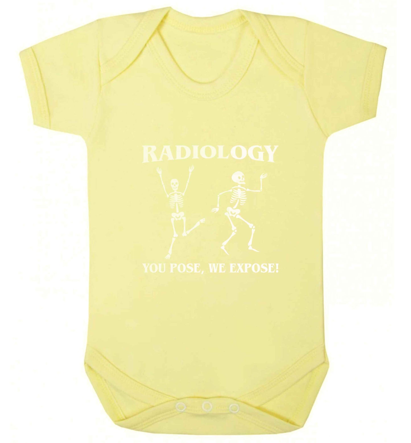 Radiology you pose we expose baby vest pale yellow 18-24 months