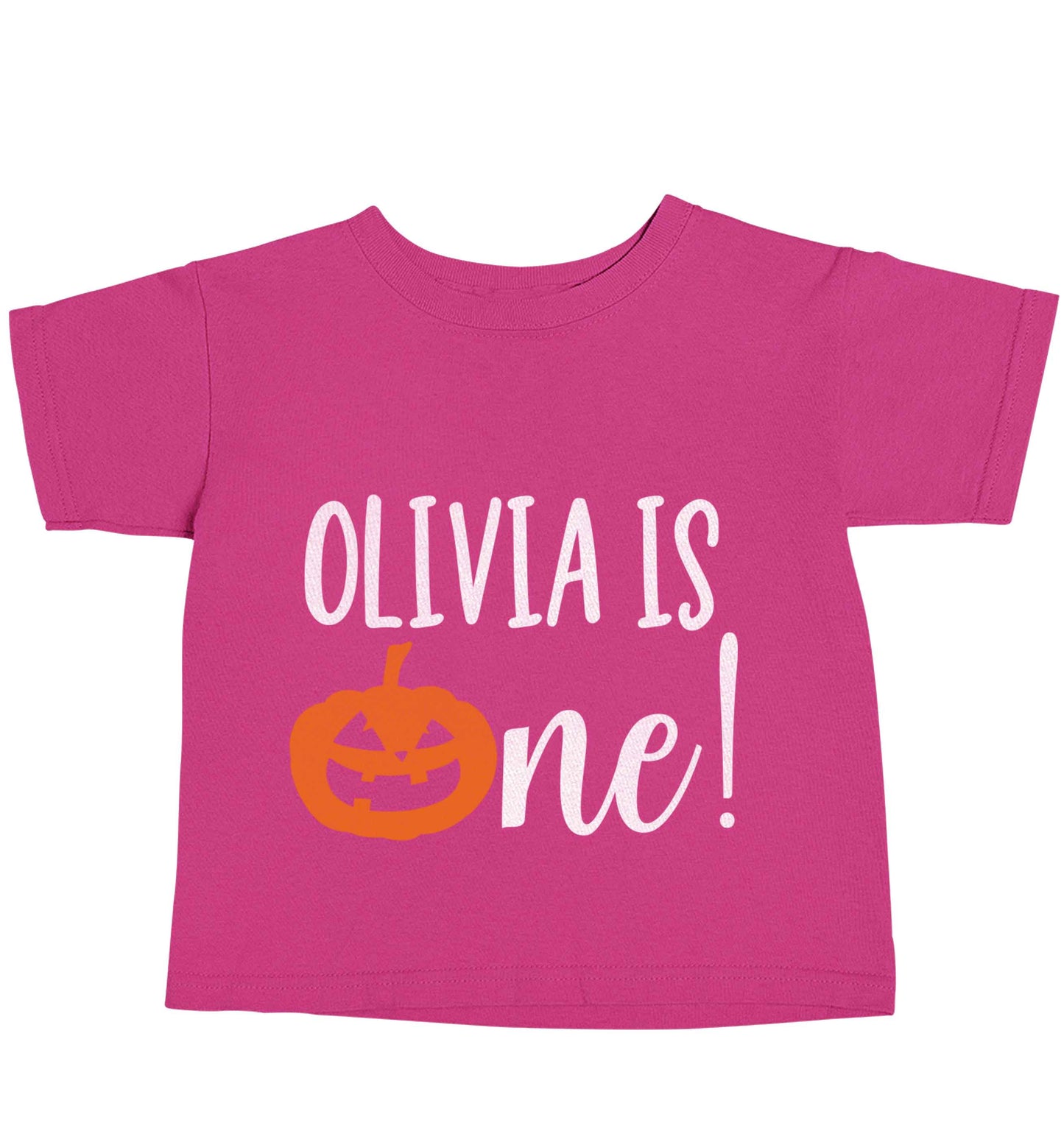Personalised is turning one pink baby toddler Tshirt 2 Years