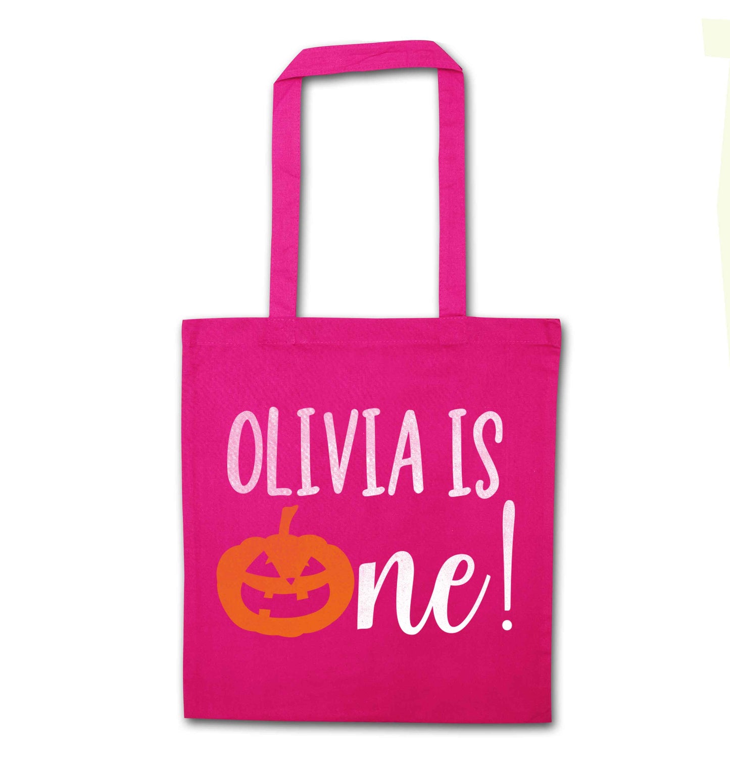 Personalised is turning one pink tote bag
