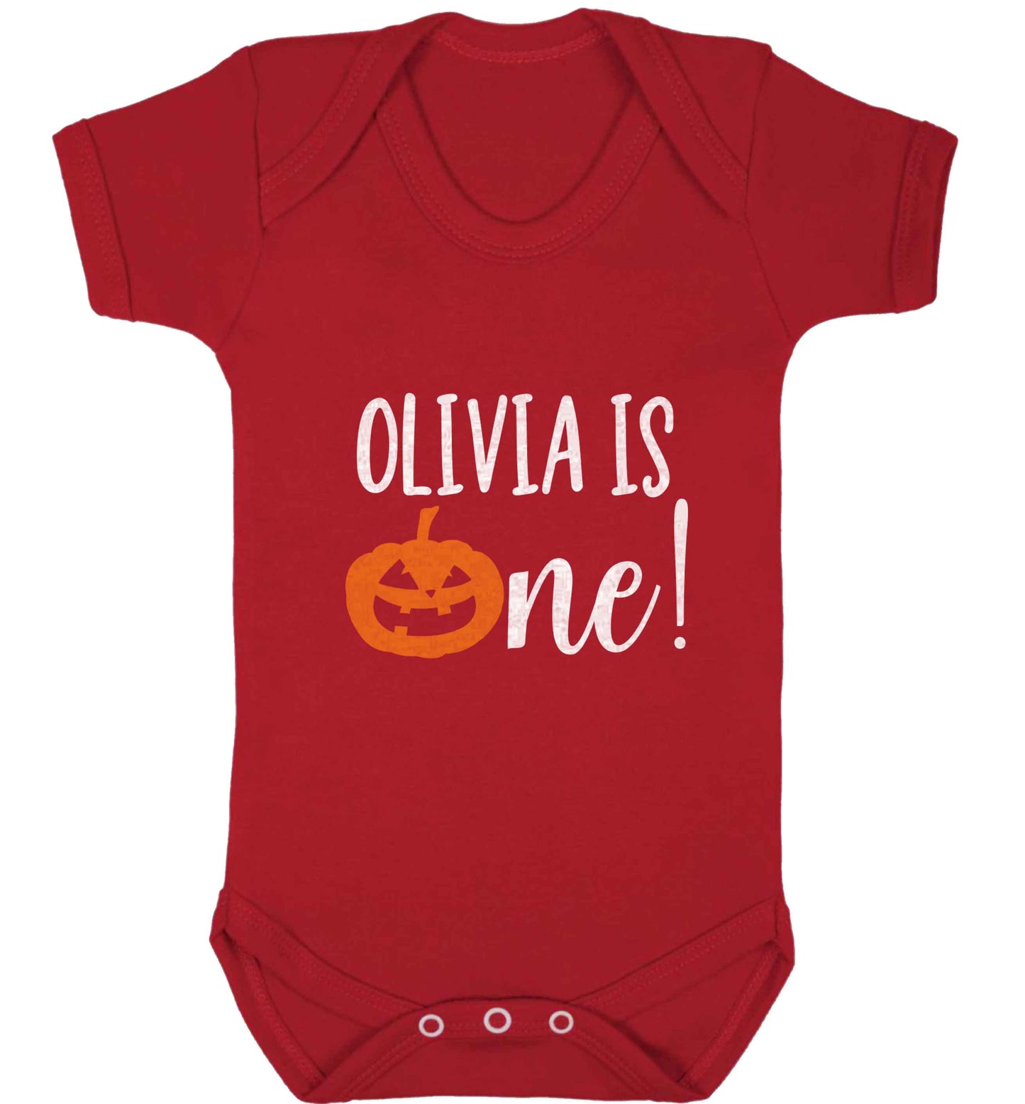 Personalised is turning one baby vest red 18-24 months