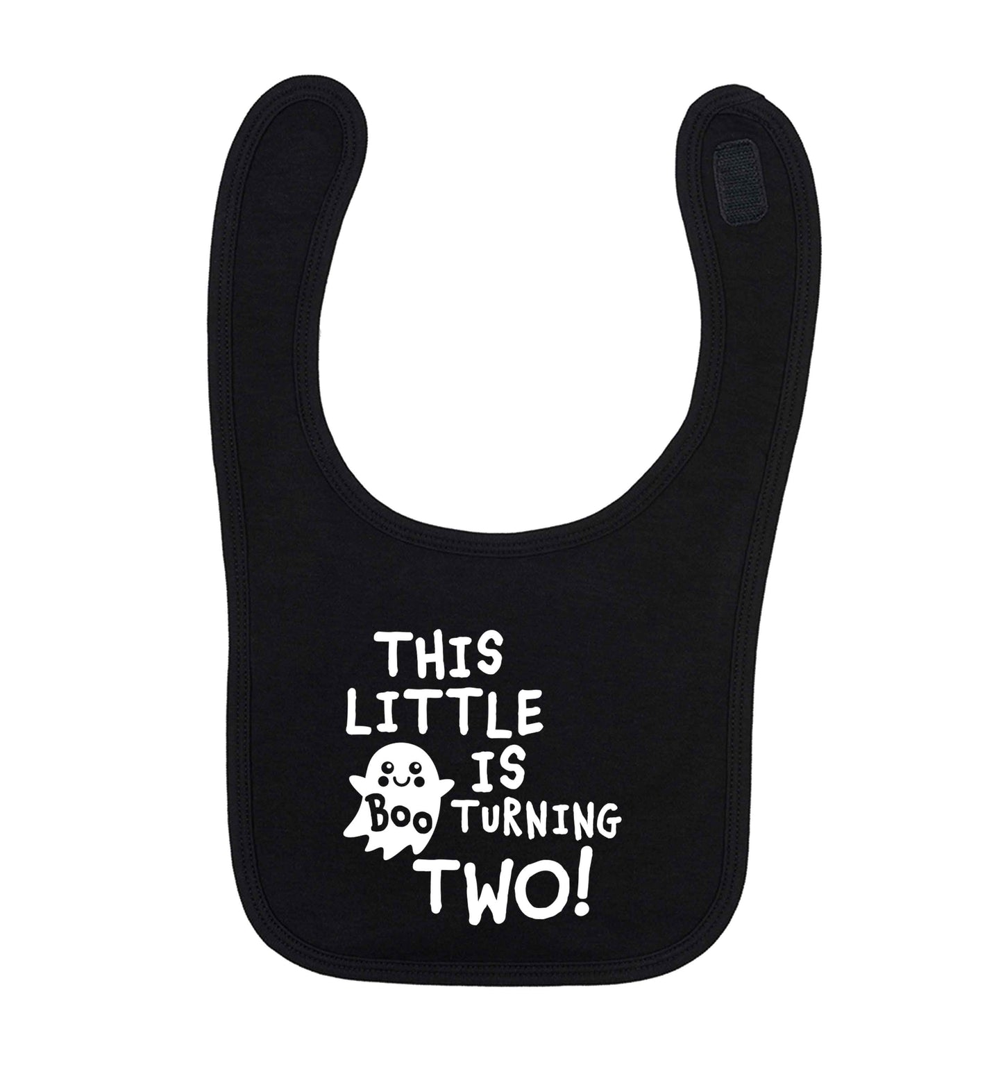 This little boo is turning two black baby bib
