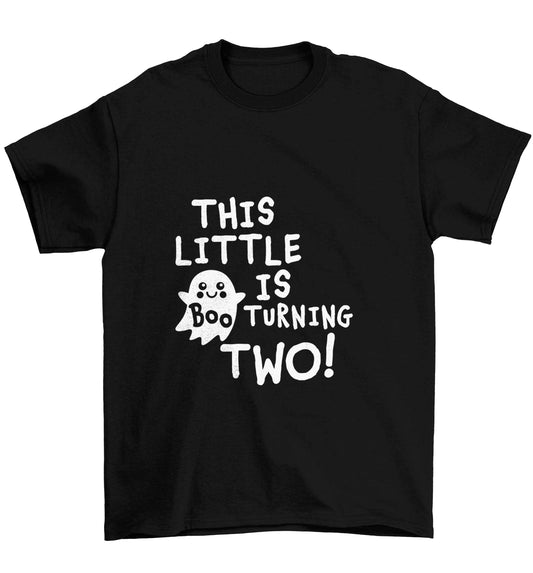 This little boo is turning two Children's black Tshirt 12-13 Years