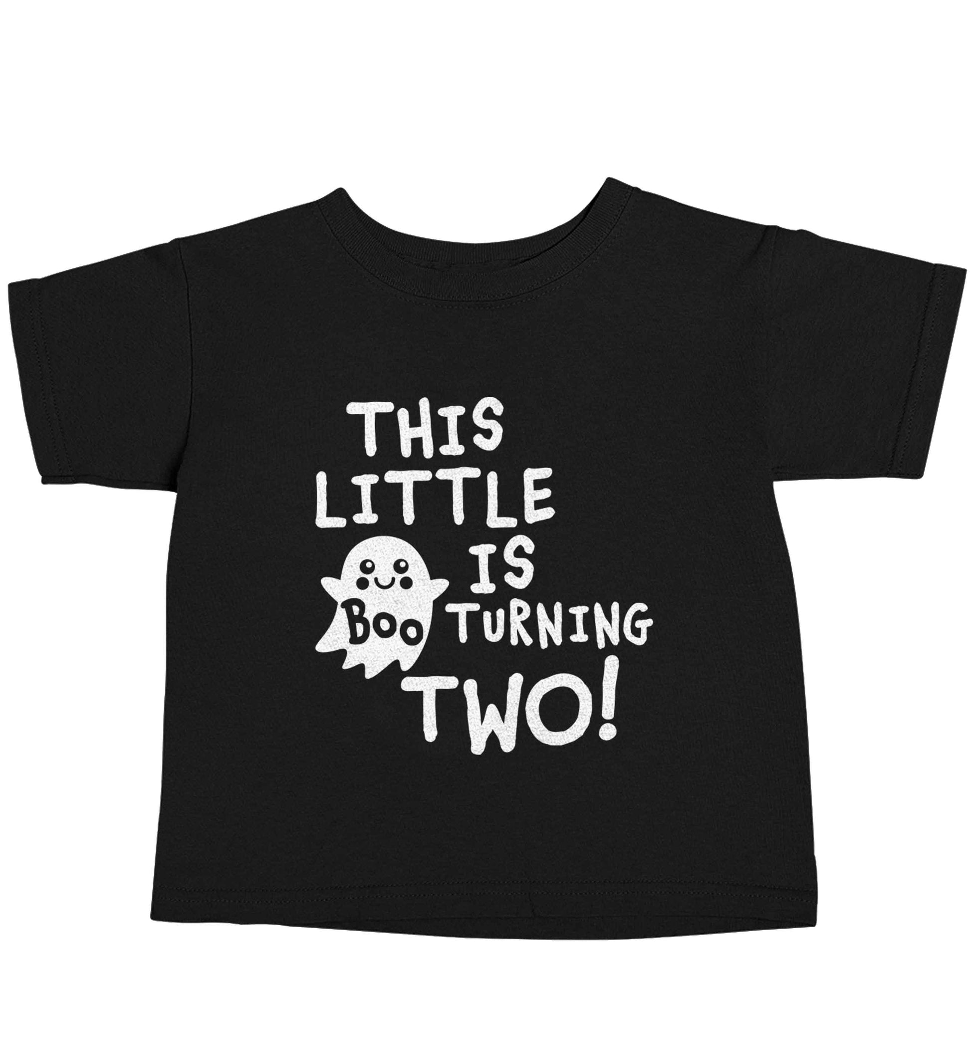 This little boo is turning two Black baby toddler Tshirt 2 years