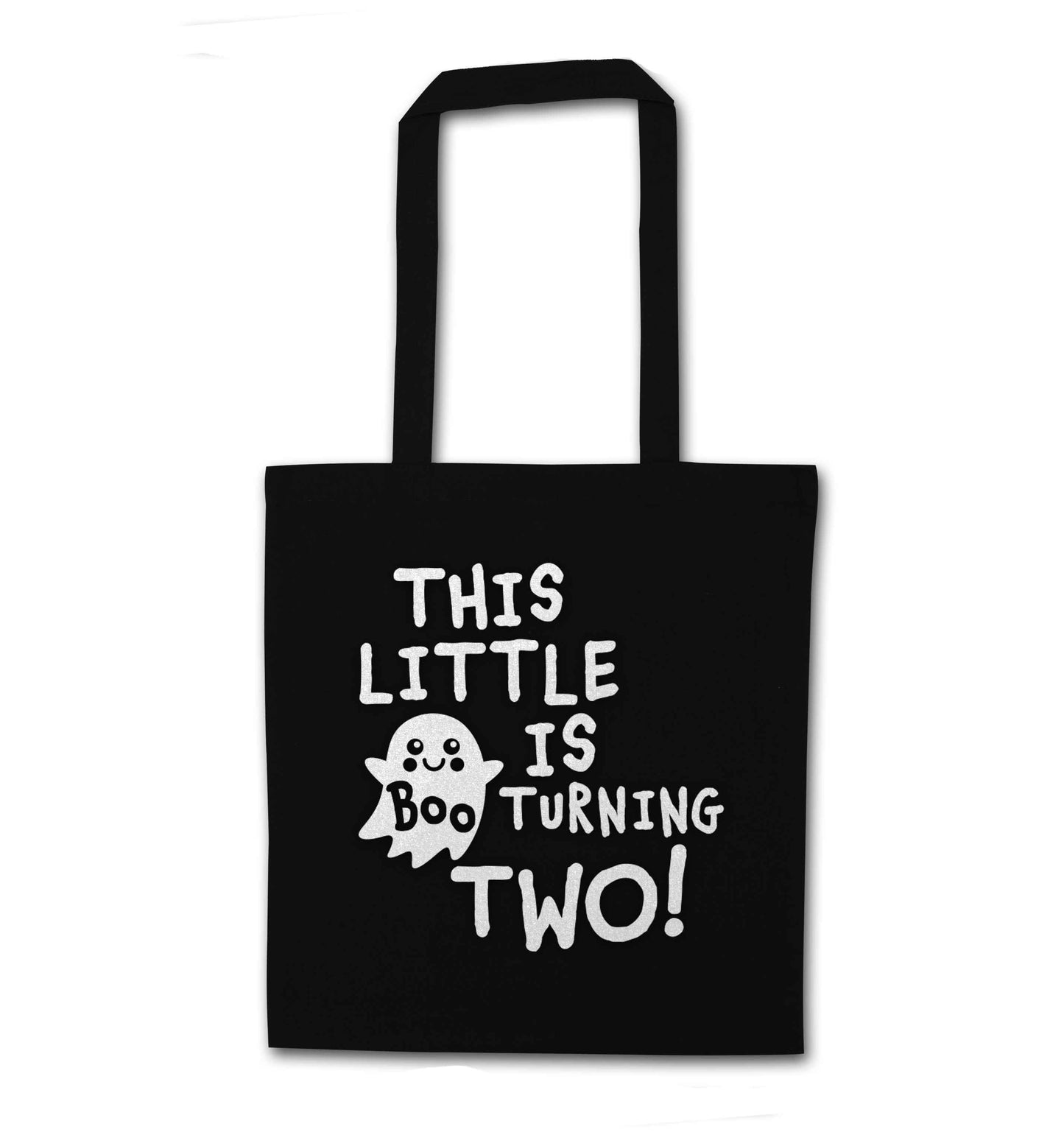 This little boo is turning two black tote bag