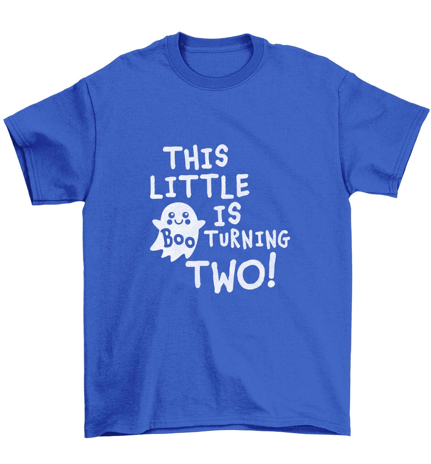 This little boo is turning two Children's blue Tshirt 12-13 Years