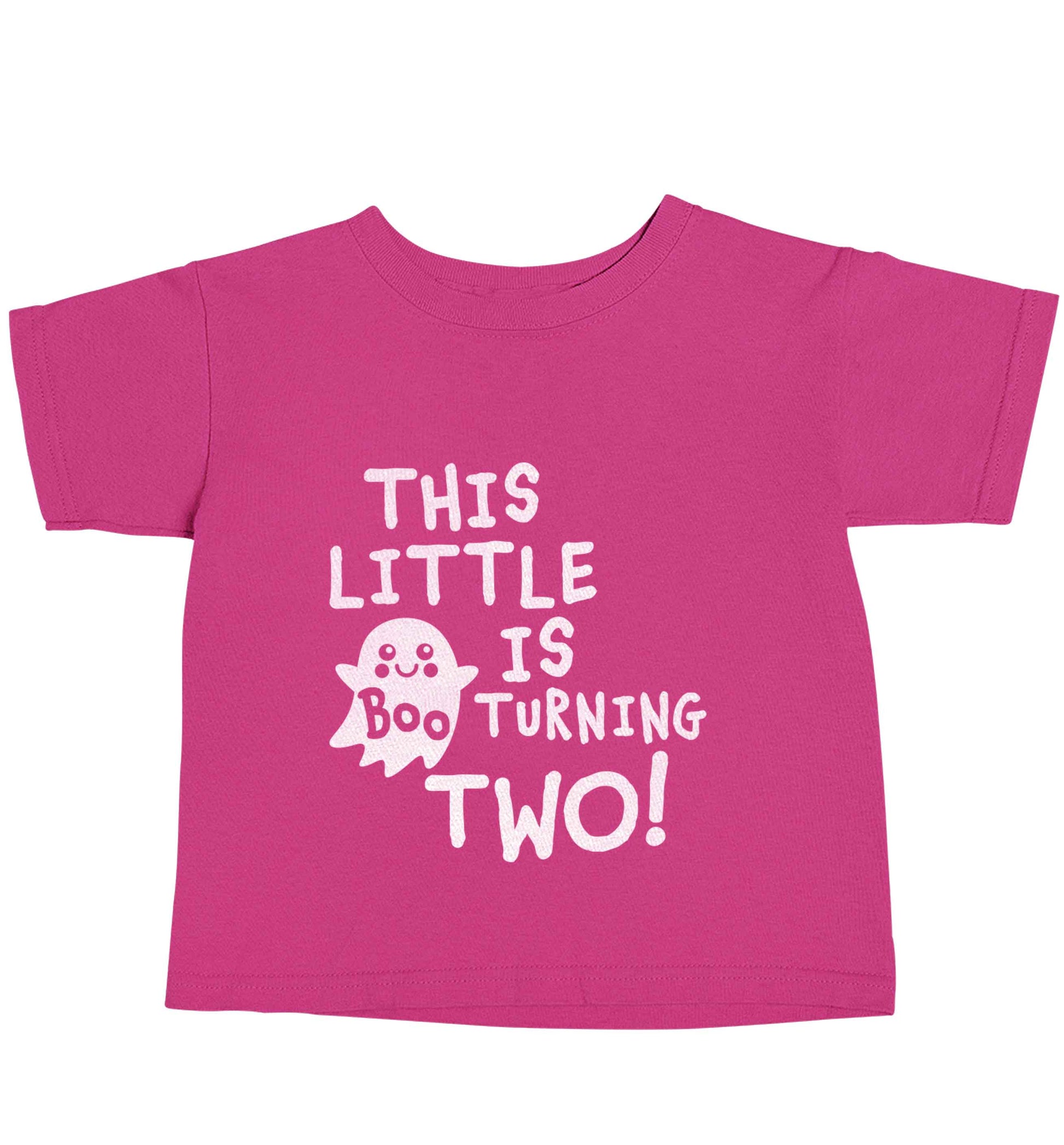 This little boo is turning two pink baby toddler Tshirt 2 Years