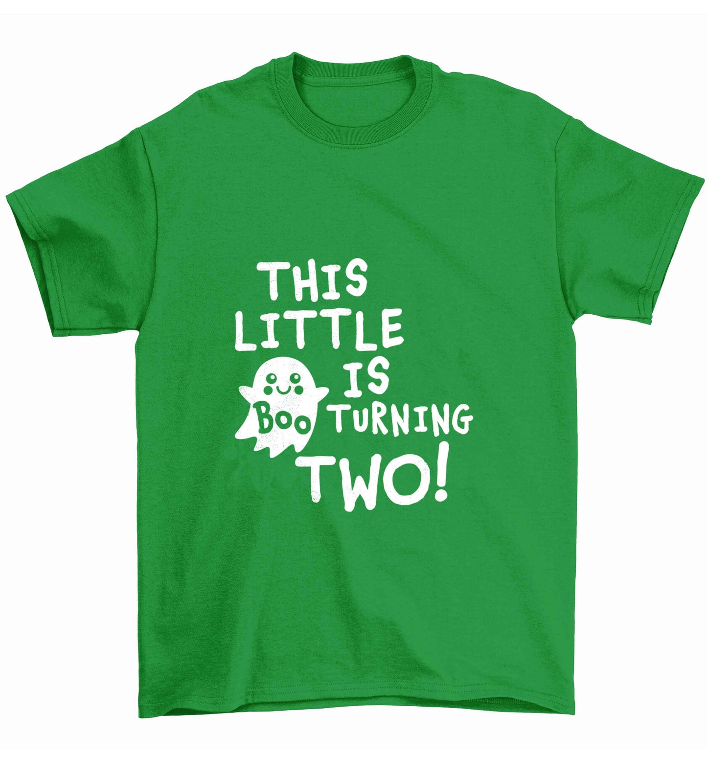This little boo is turning two Children's green Tshirt 12-13 Years