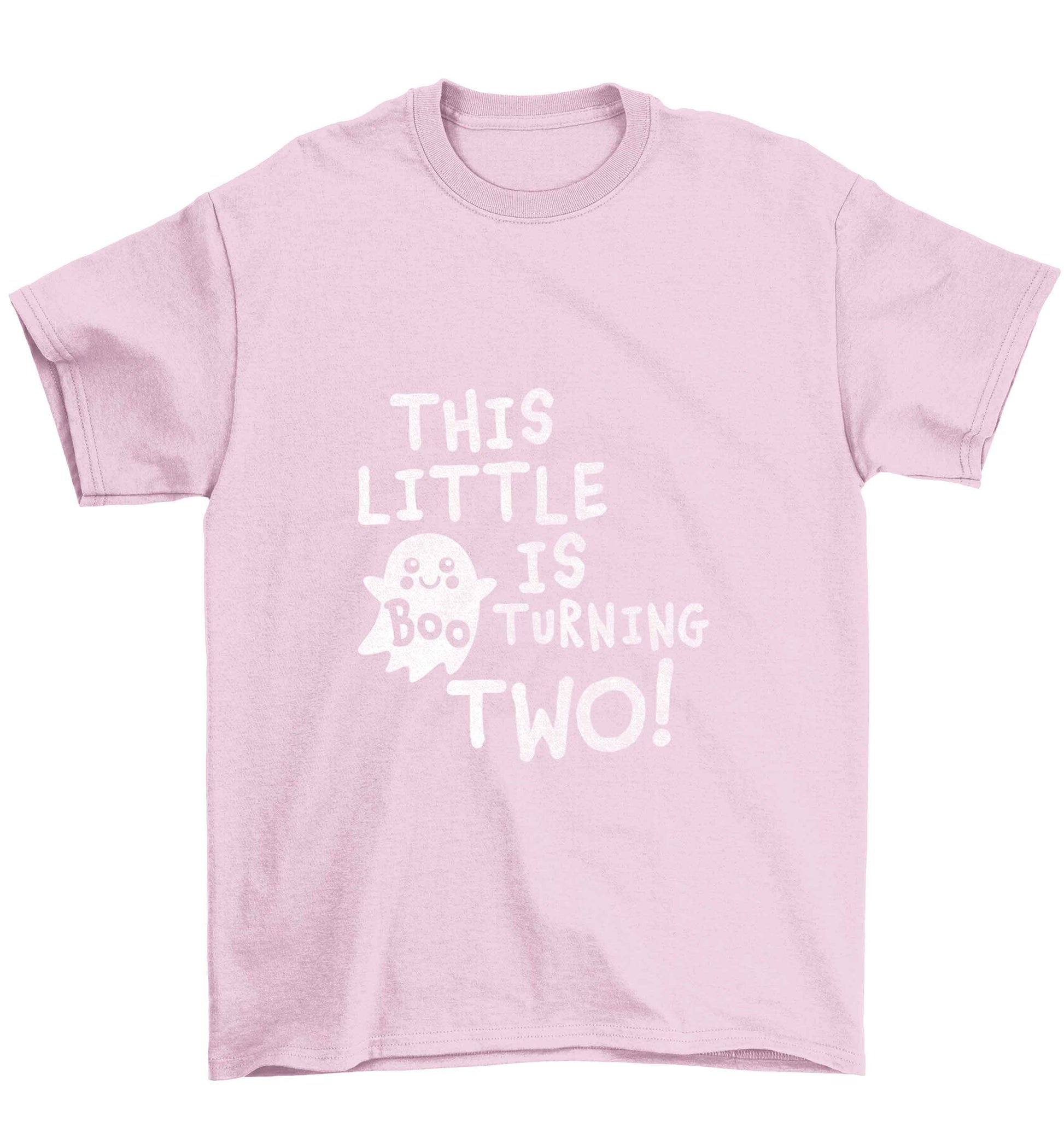This little boo is turning two Children's light pink Tshirt 12-13 Years