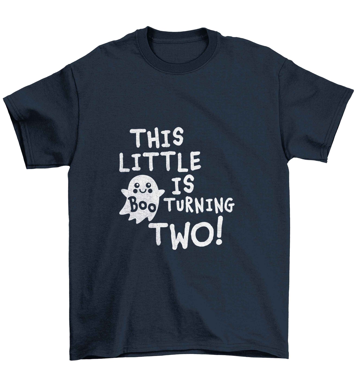 This little boo is turning two Children's navy Tshirt 12-13 Years