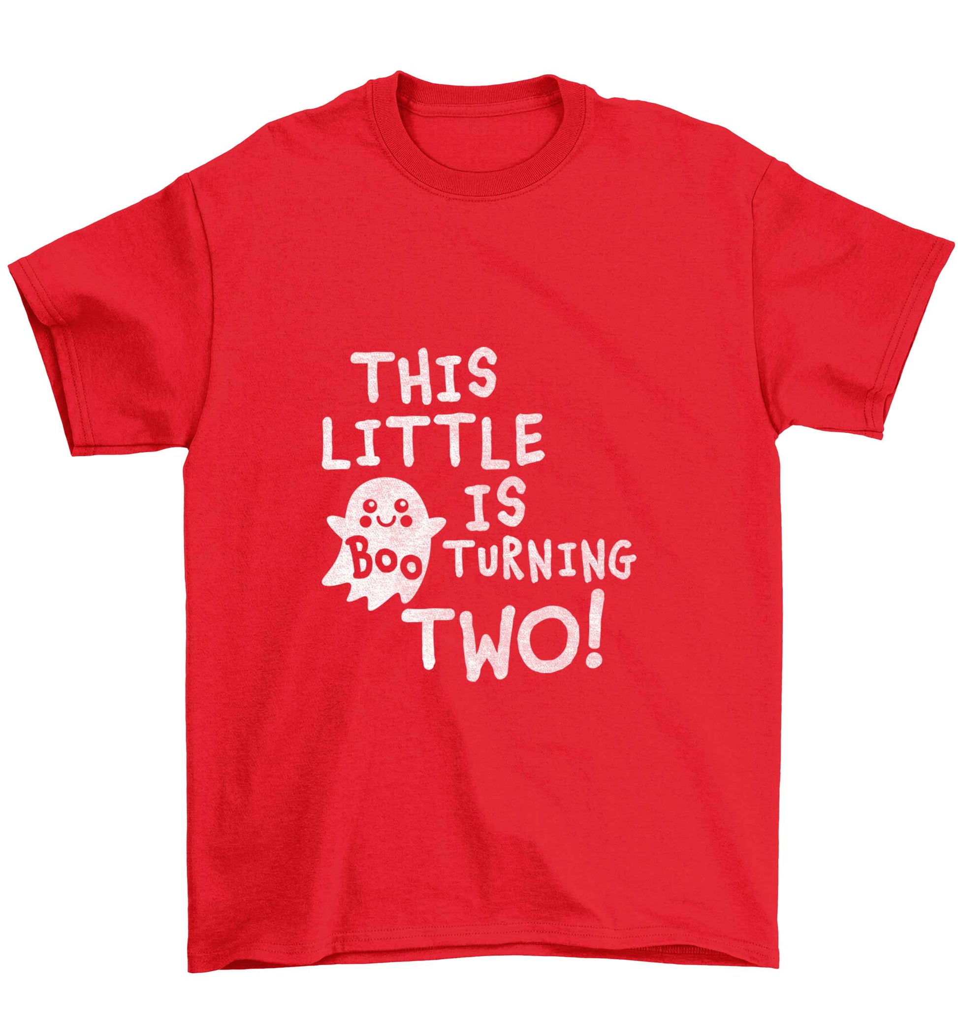 This little boo is turning two Children's red Tshirt 12-13 Years