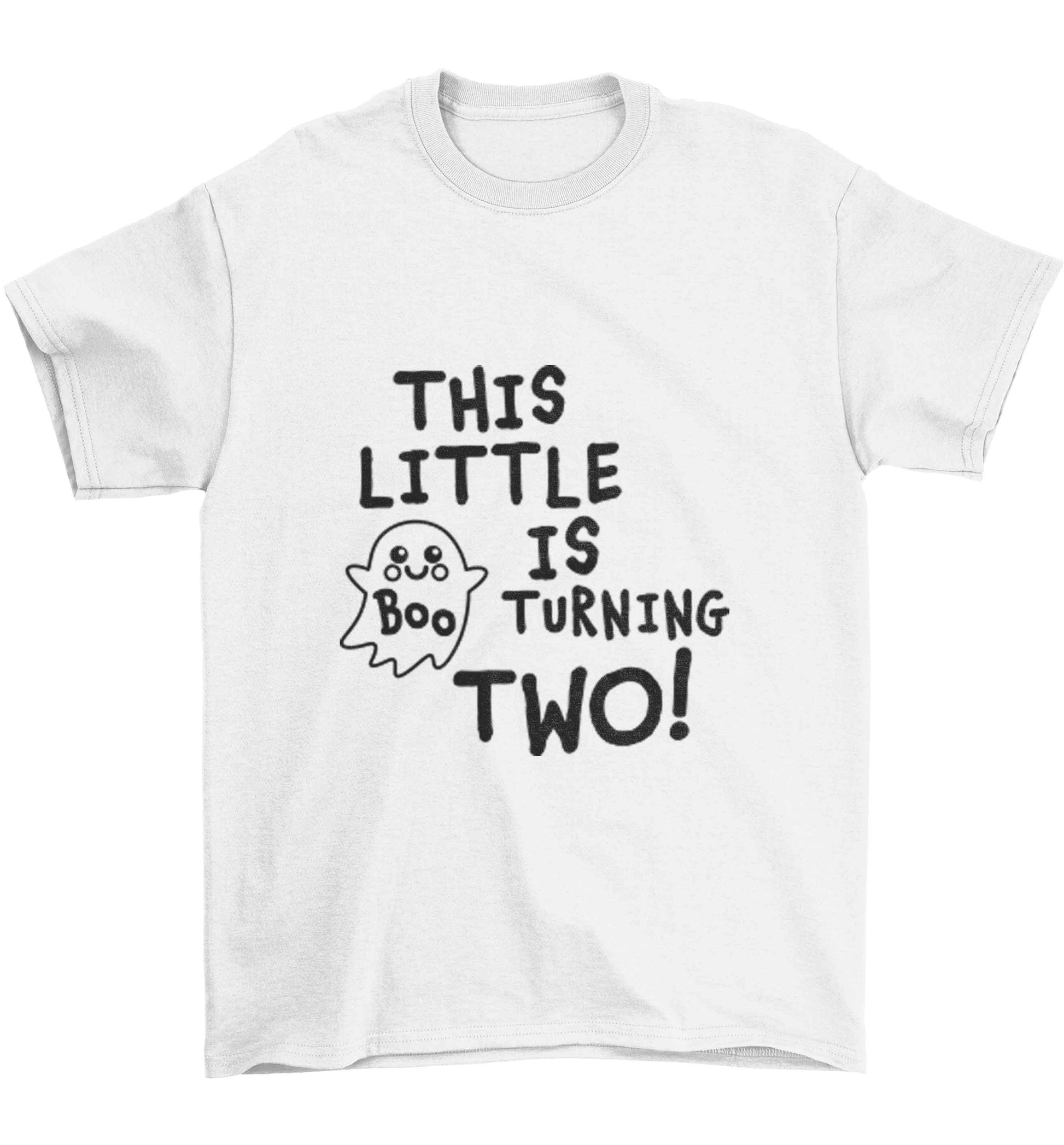 This little boo is turning two Children's white Tshirt 12-13 Years