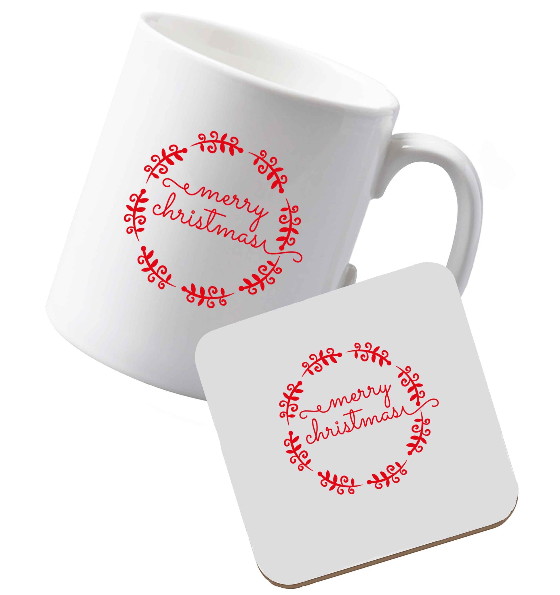 10 oz Ceramic mug and coaster Tis The Season to Drink Whisky both sides