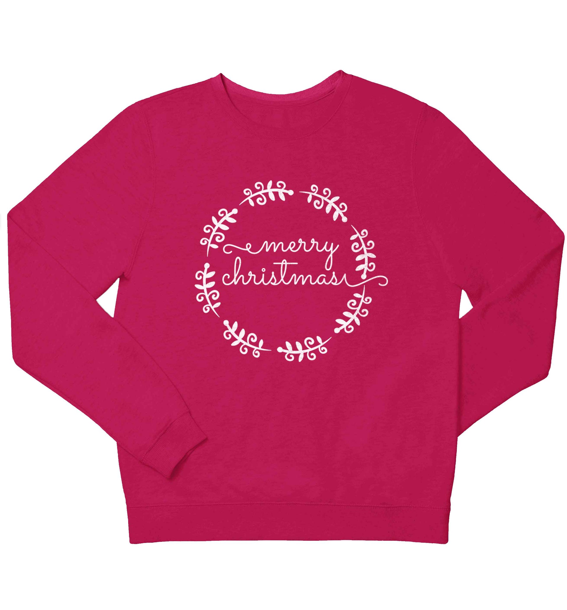 Merry christmas children's pink sweater 12-13 Years