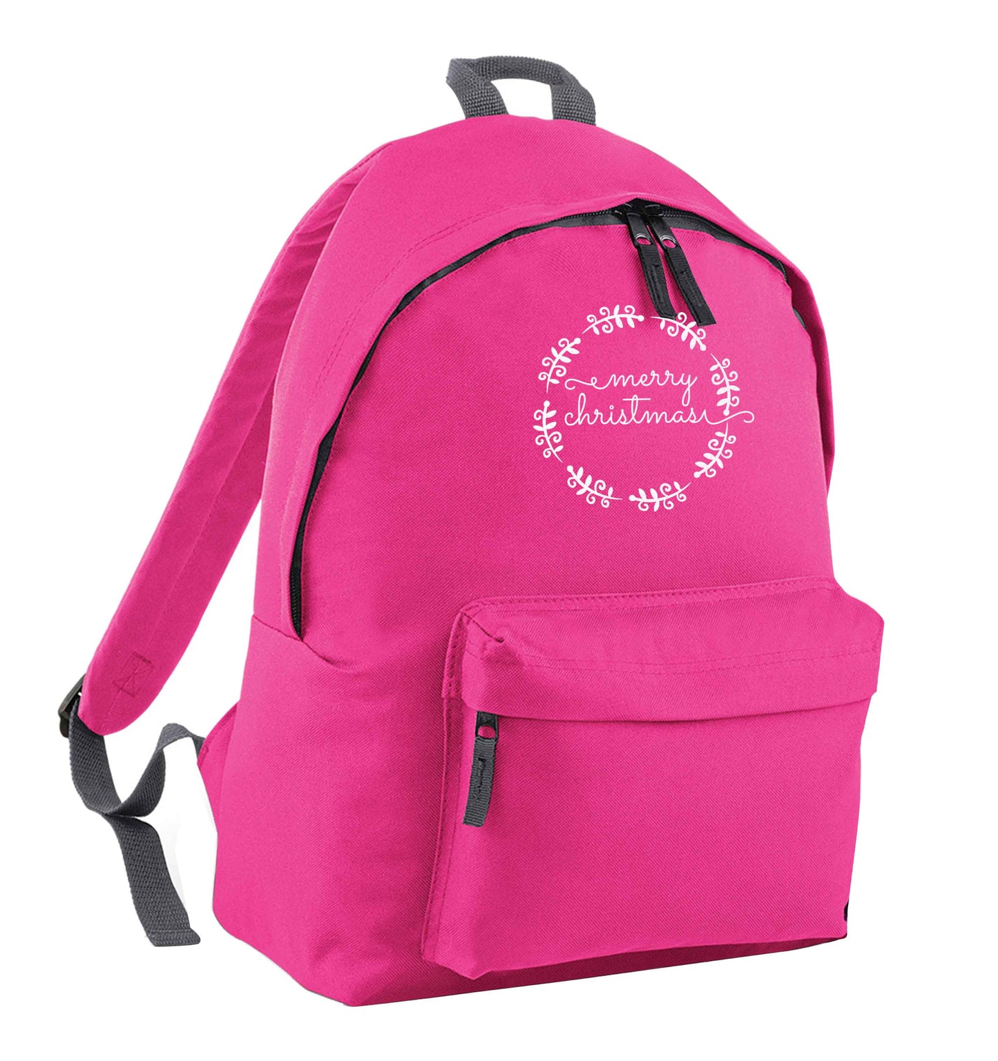 Merry christmas pink adults backpack