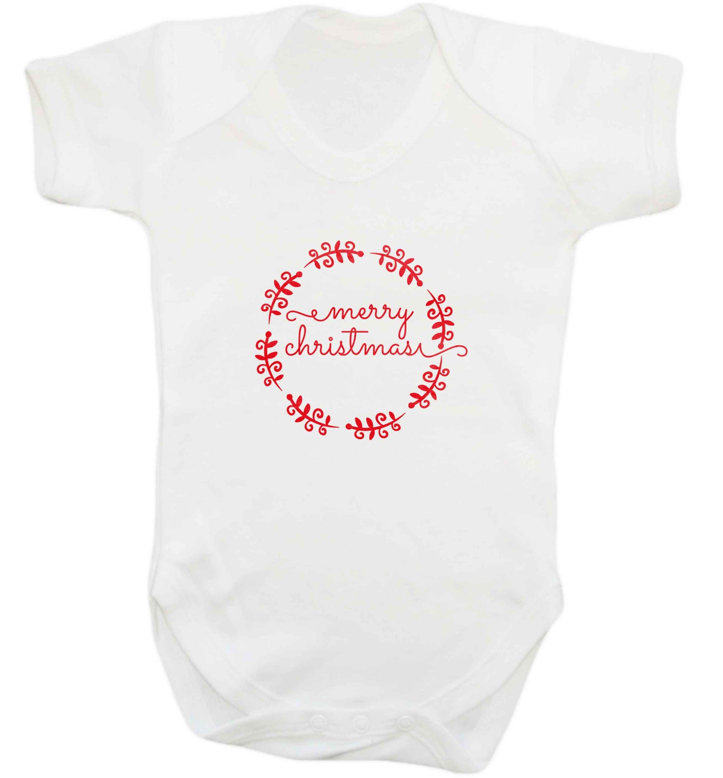 Merry christmas baby vest white 18-24 months