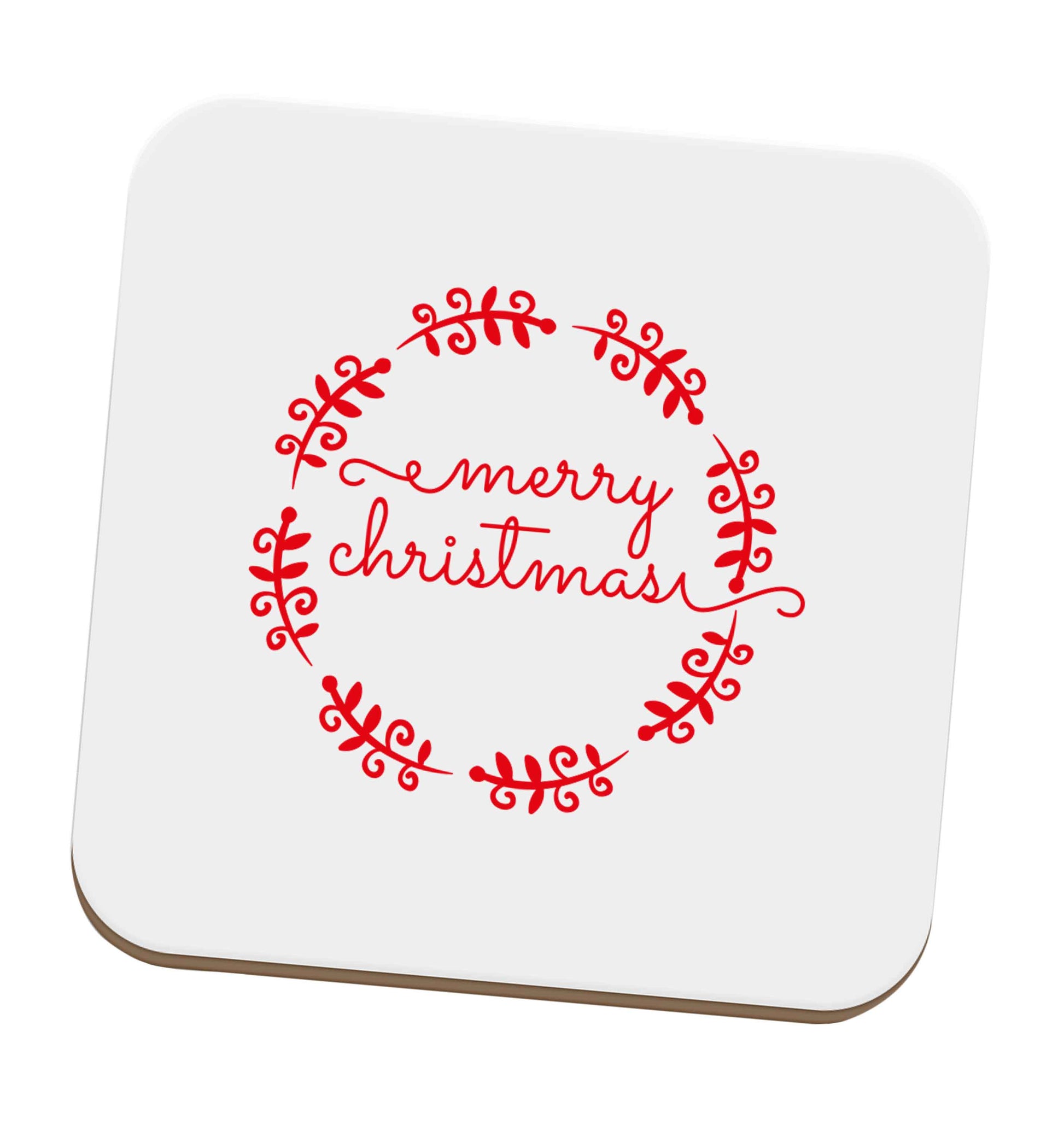 Merry christmas set of four coasters