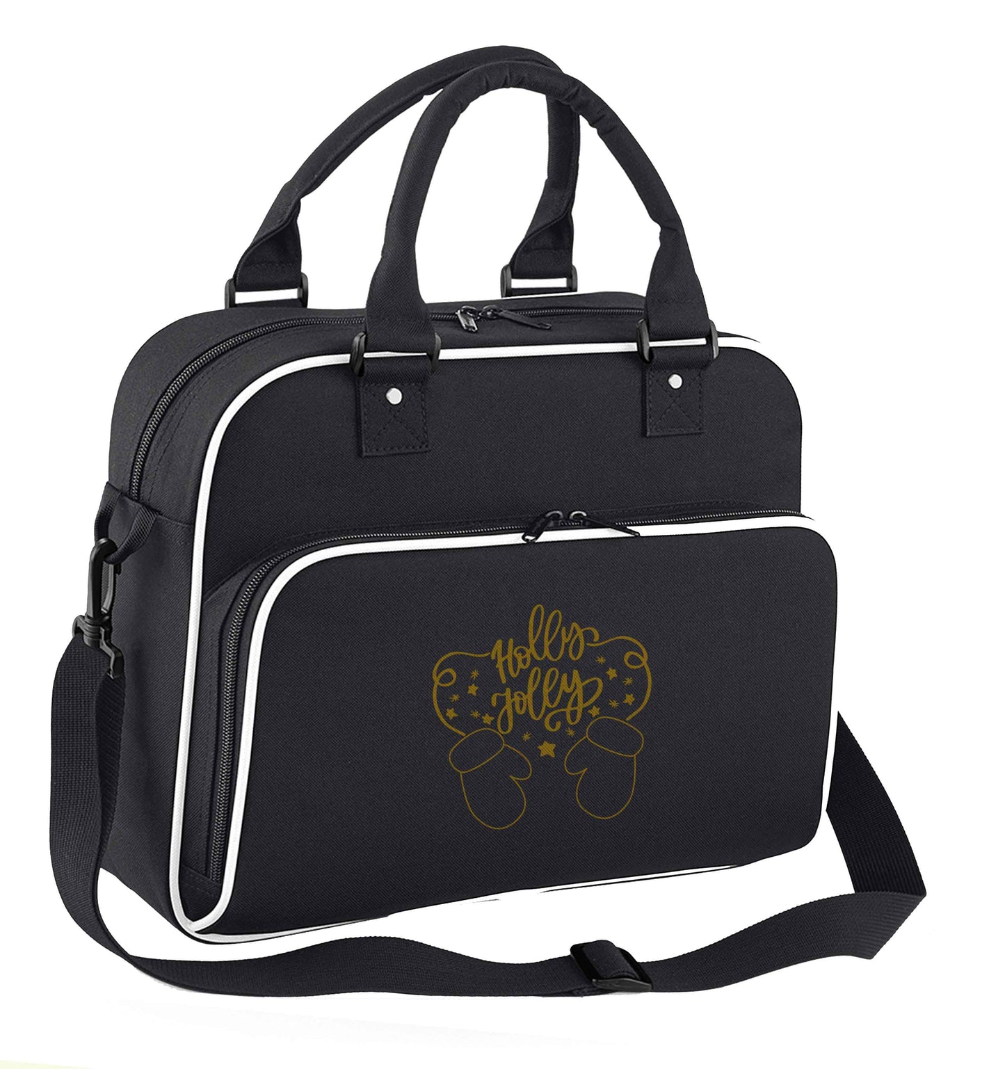 Holly jolly children's dance bag black with white detail