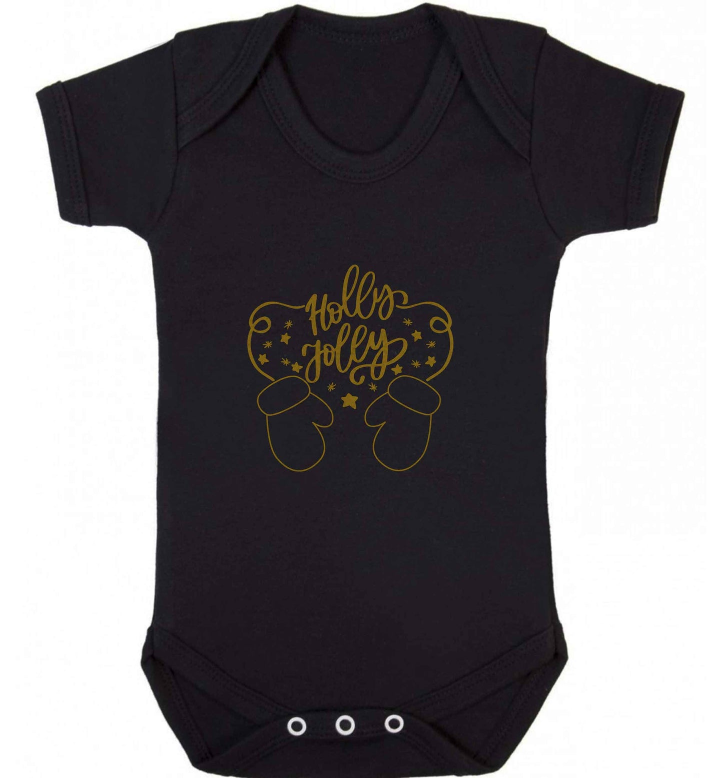 Holly jolly baby vest black 18-24 months