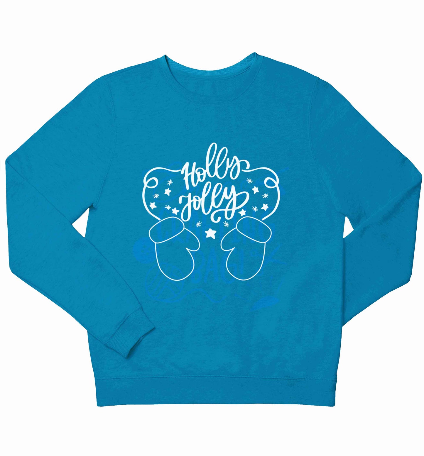Holly jolly children's blue sweater 12-13 Years
