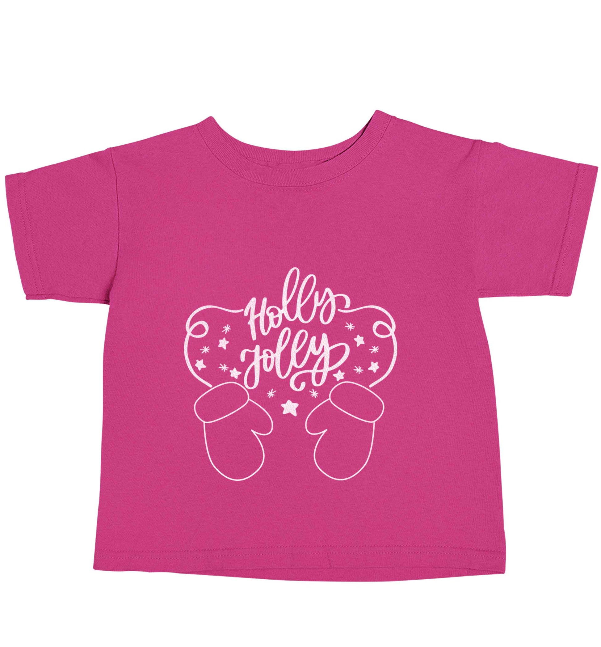 Holly jolly pink baby toddler Tshirt 2 Years
