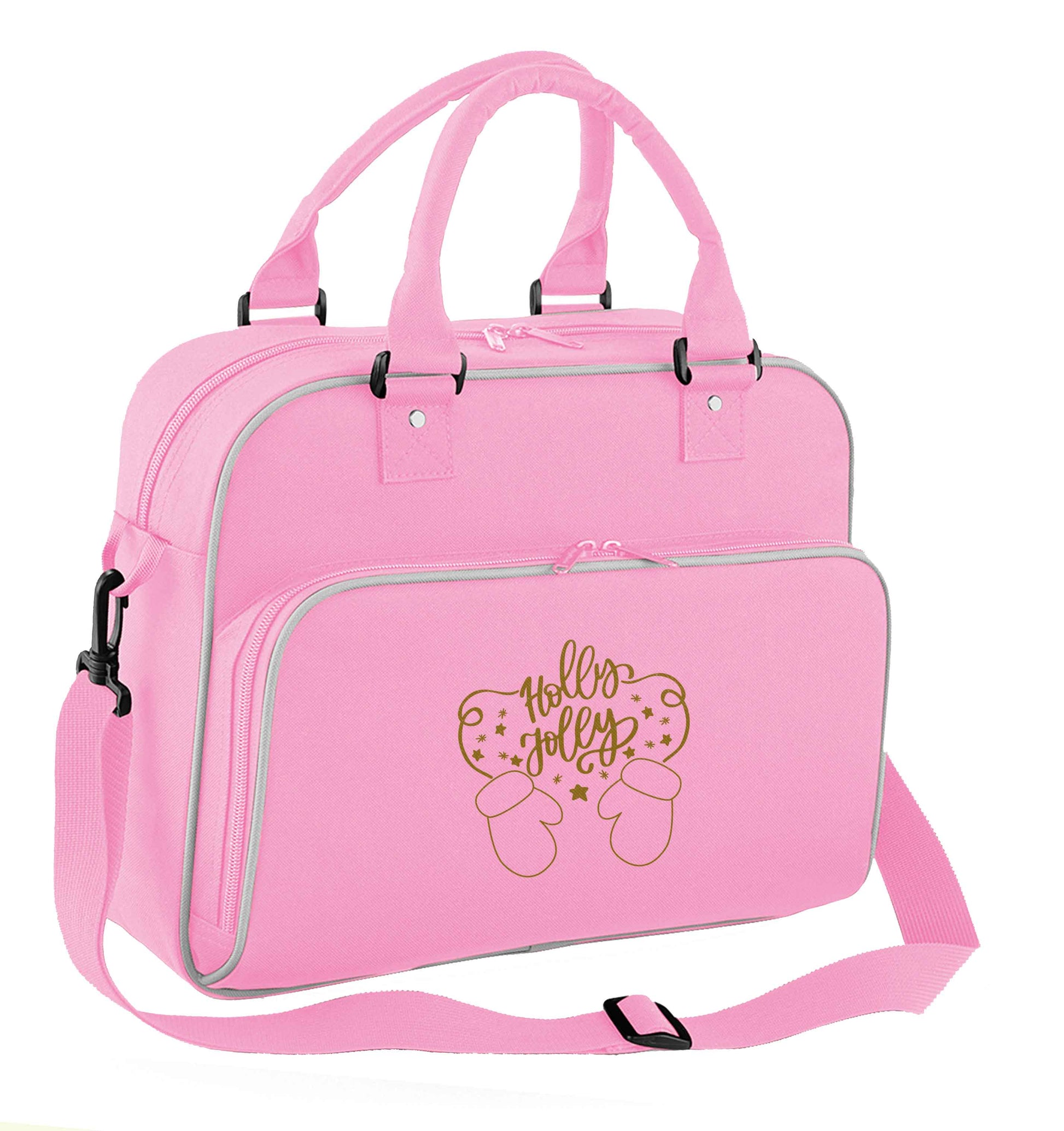 Holly jolly children's dance bag baby pink
