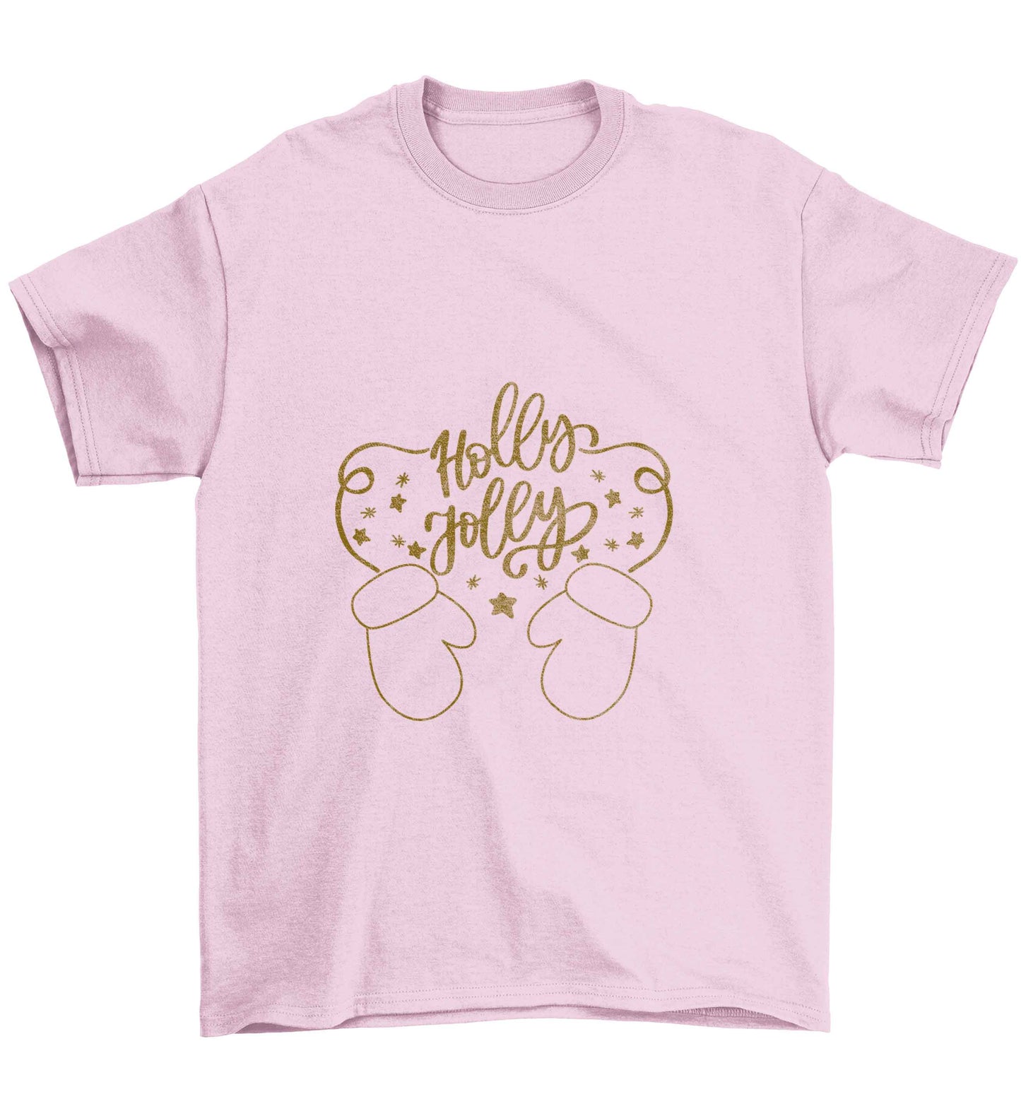 Holly jolly Children's light pink Tshirt 12-13 Years