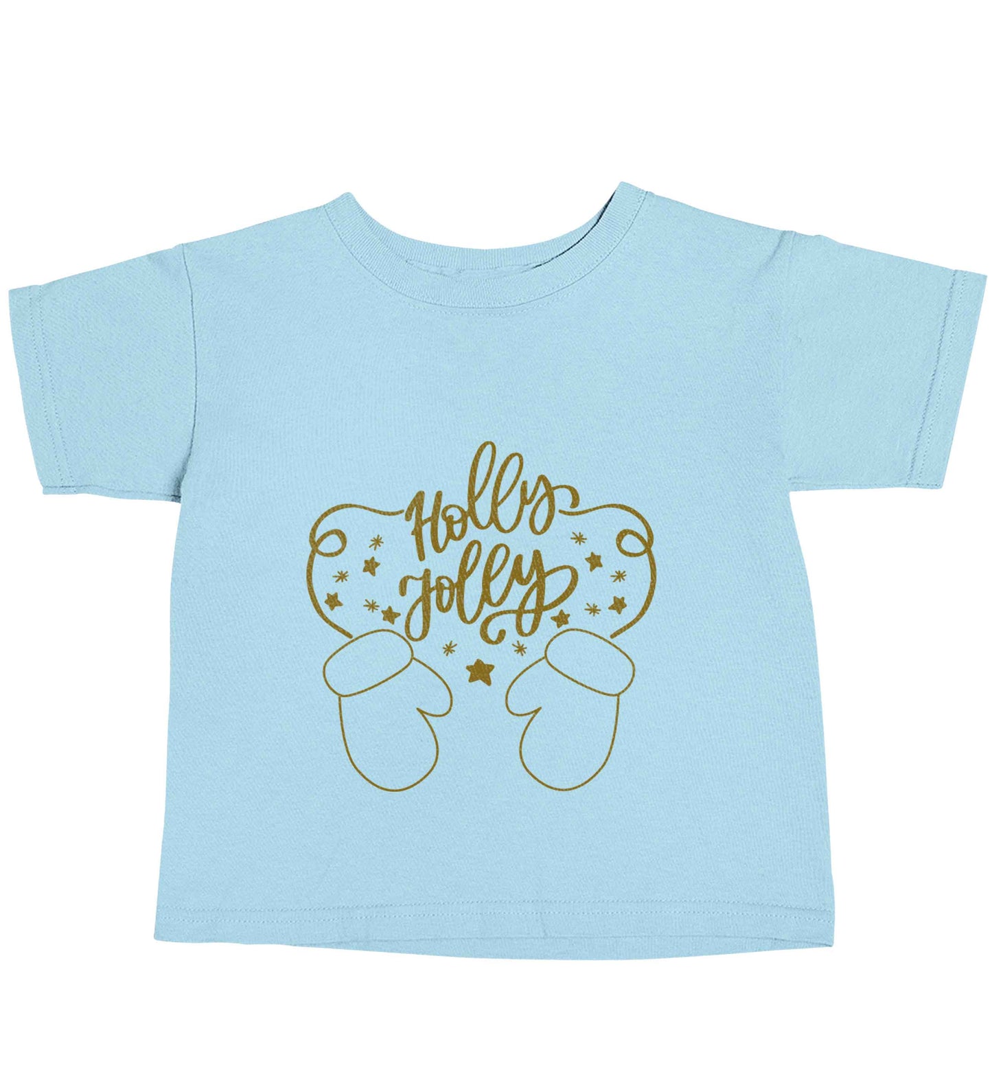 Holly jolly light blue baby toddler Tshirt 2 Years