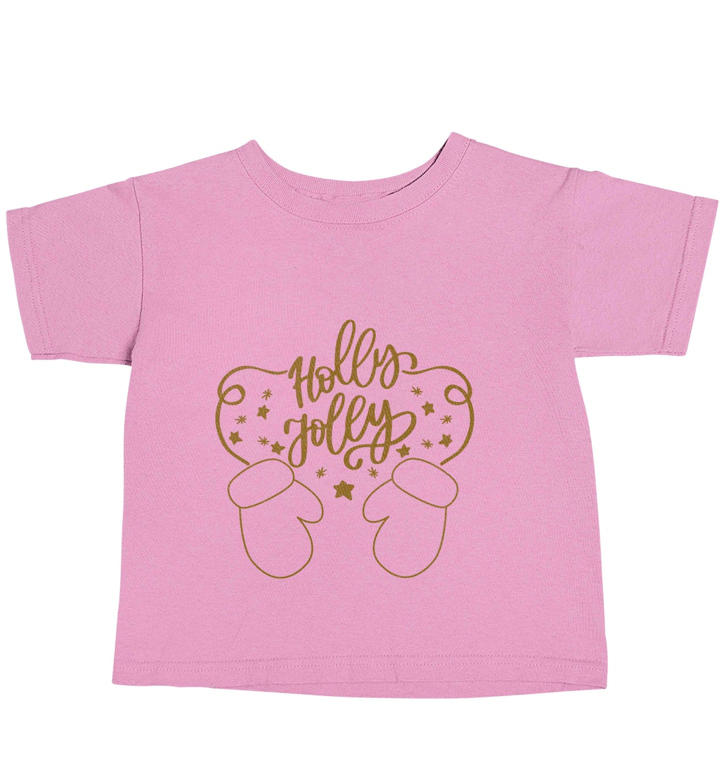 Holly jolly light pink baby toddler Tshirt 2 Years