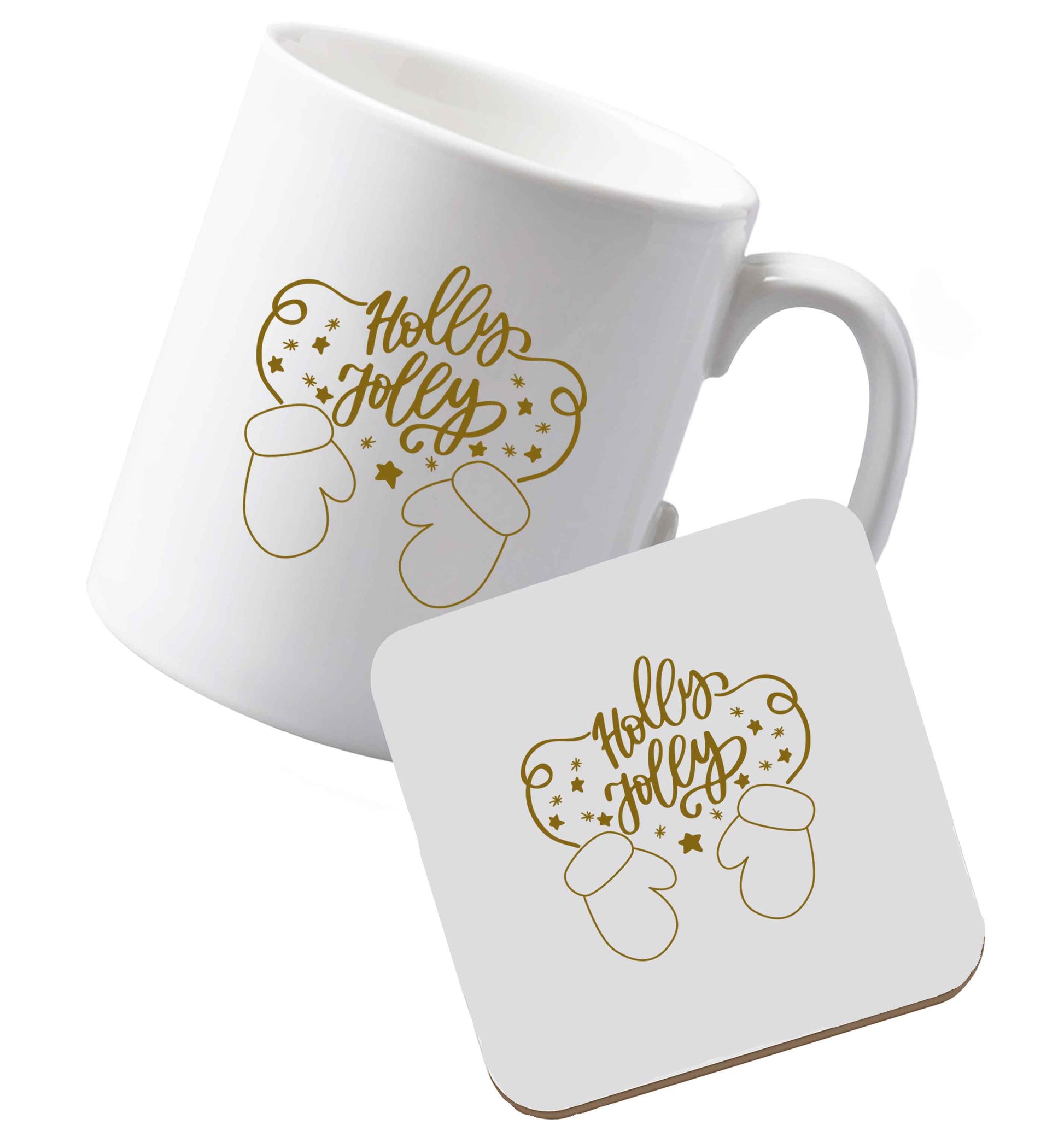 10 oz Ceramic mug and coaster Tis The Season to Drink Whisky both sides