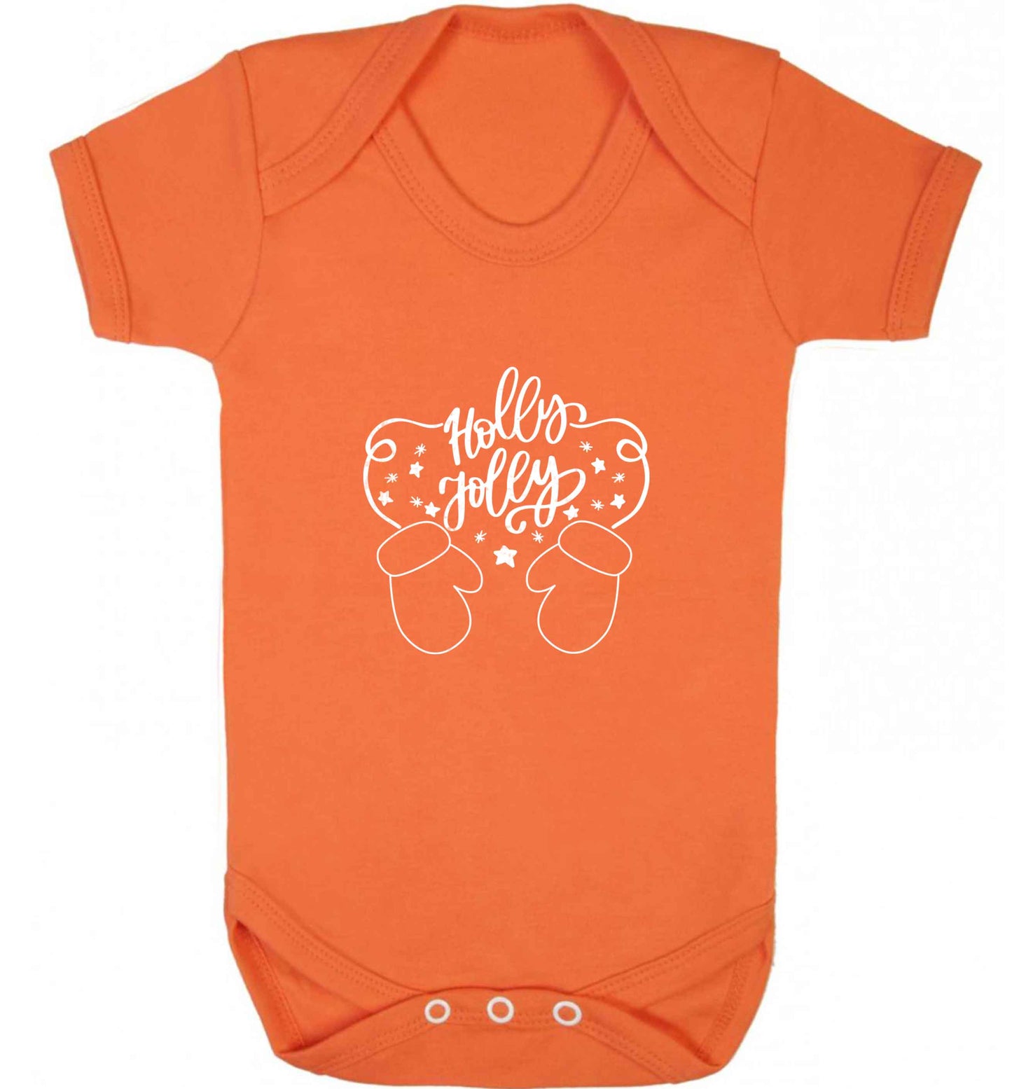 Holly jolly baby vest orange 18-24 months